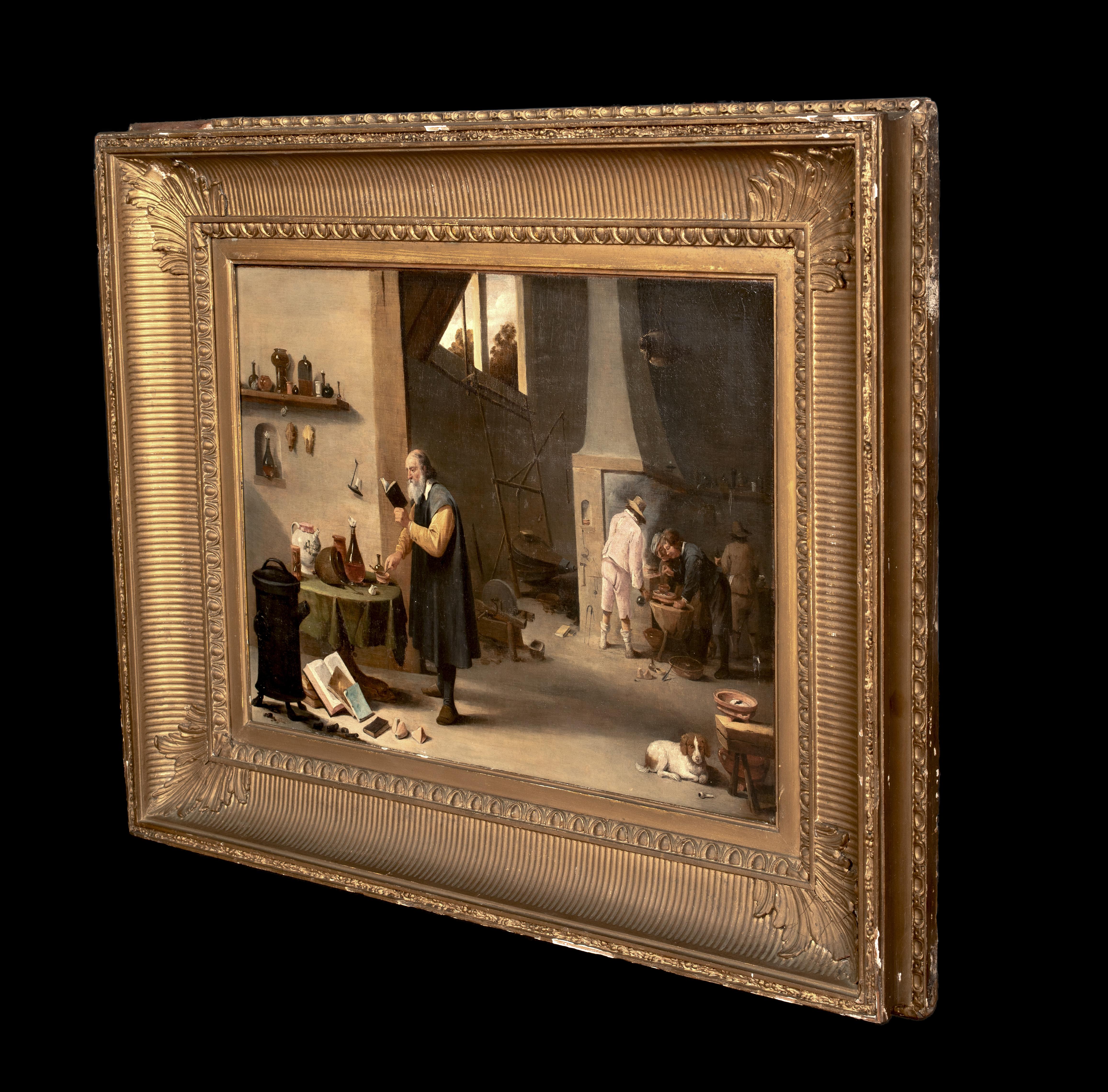 Il laboratorio degli alchimisti, 17° secolo  Scuola di  DAVID TENIERS THE YOUNGER 4