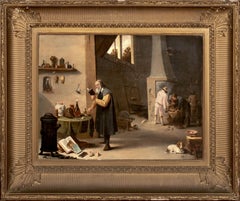 Il laboratorio degli alchimisti, 17° secolo  Scuola di  DAVID TENIERS THE YOUNGER