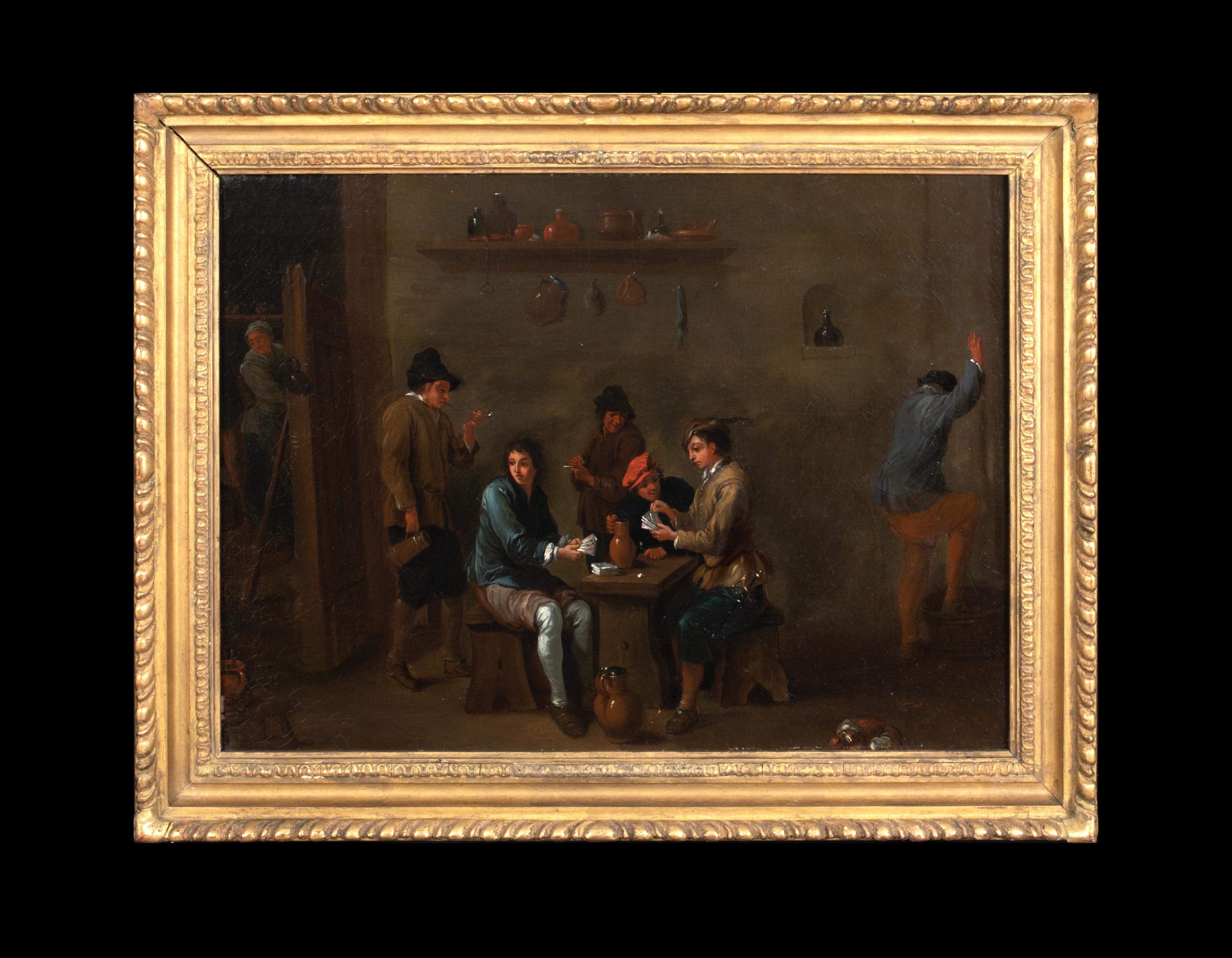 The Card Game, 17th Century  - David TENIERS (1610-1690) - Painting by David Teniers the Younger