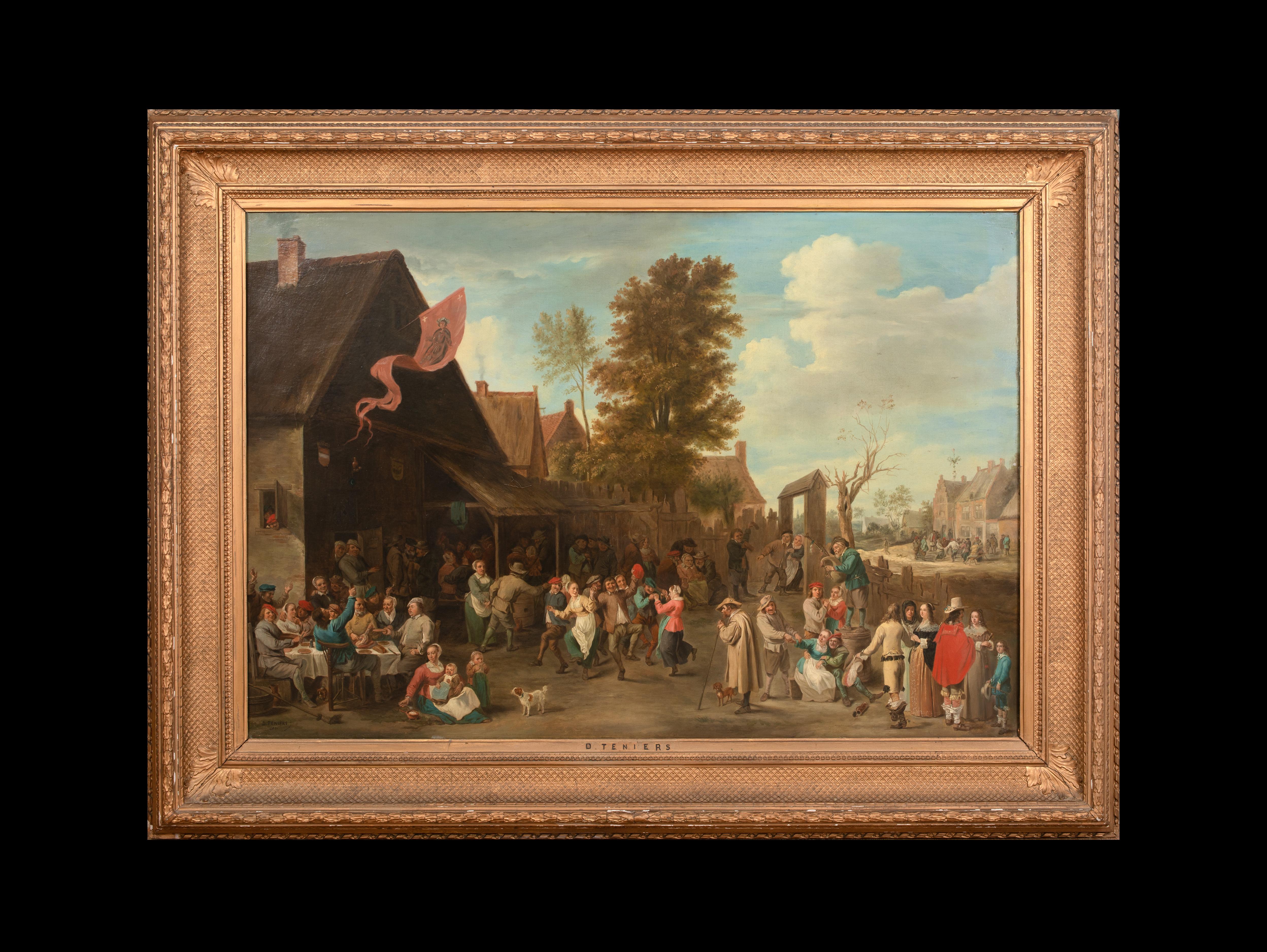 Il Festival del Villaggio, 17° secolo  DAVID TENIERS (1610-1690) - Painting di David Teniers the Younger