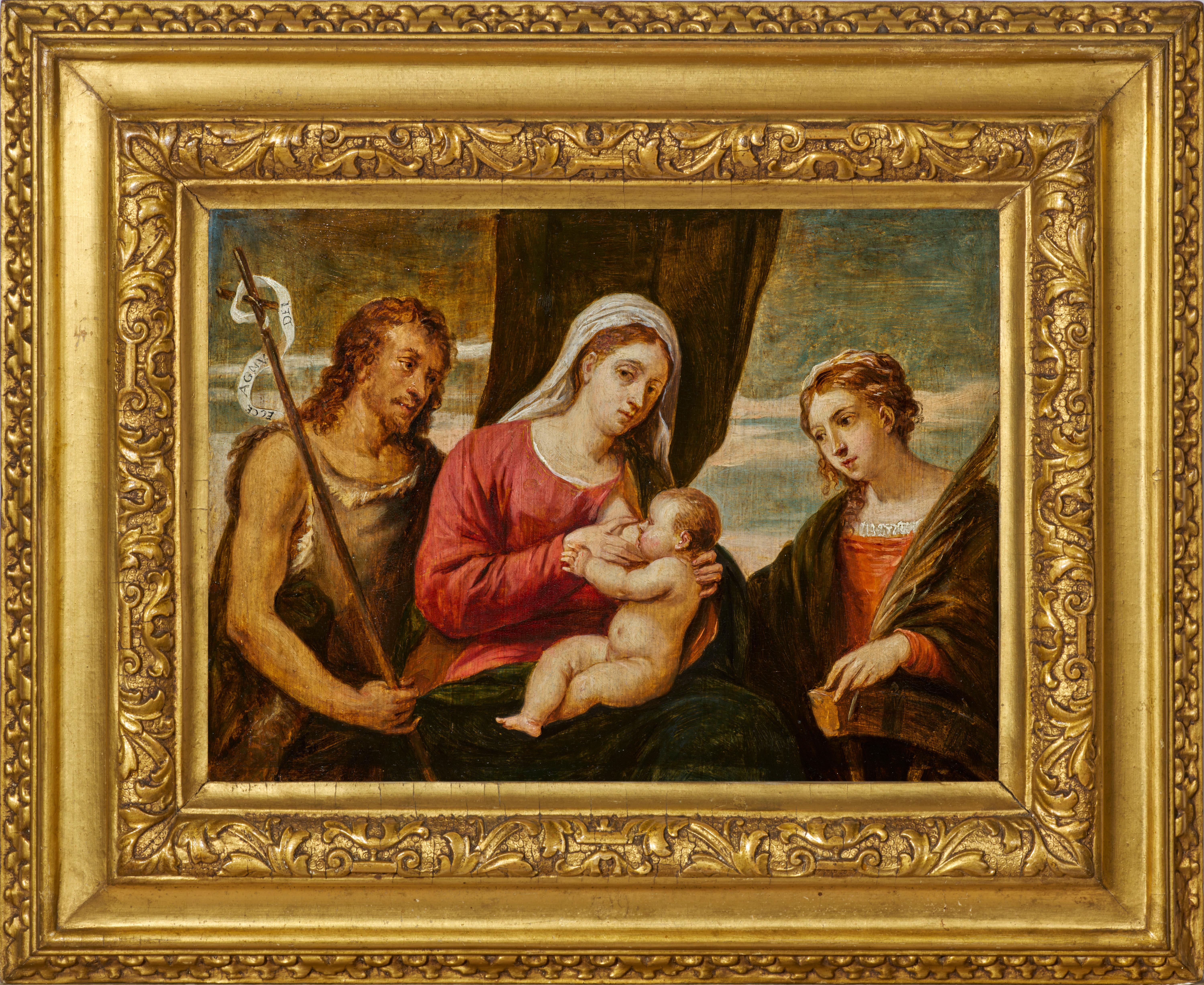 Véritable Vierge et enfant, une peinture de David Teniers le Jeune d'après Palma Vecchio
