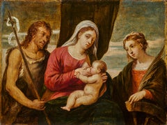 Antique Virgin and Child, a paiting by David Teniers the Younger after Palma Vecchio