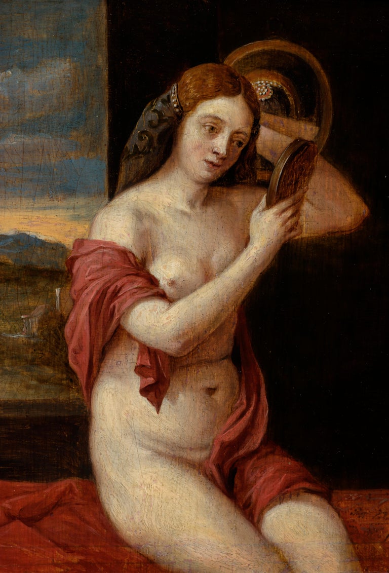 Woman Bathing by David Teniers the Younger (Flemish) after Giovanni Bellini For Sale 3