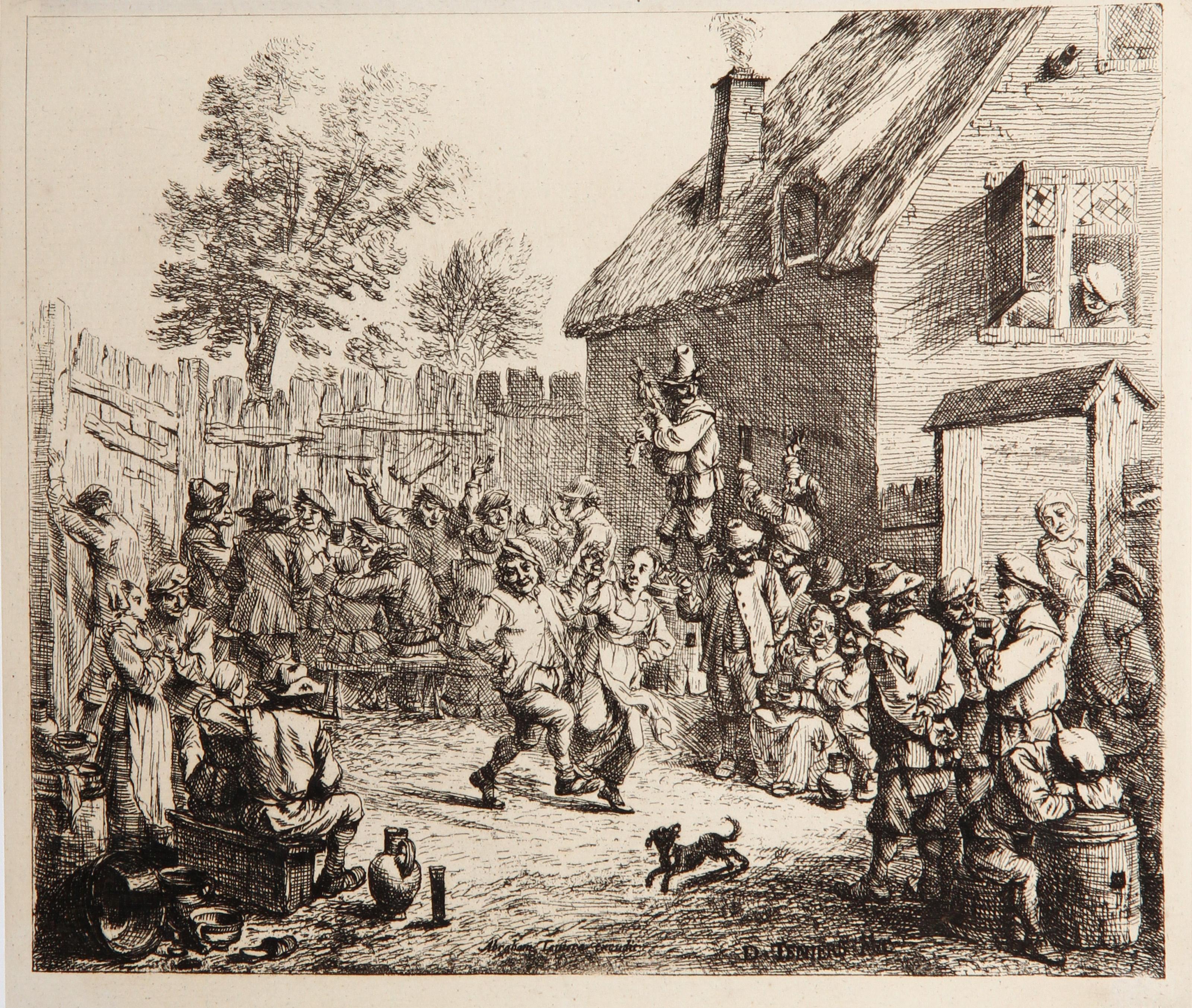 Danse Villageoise, Heliogravure by David Teniers the Younger