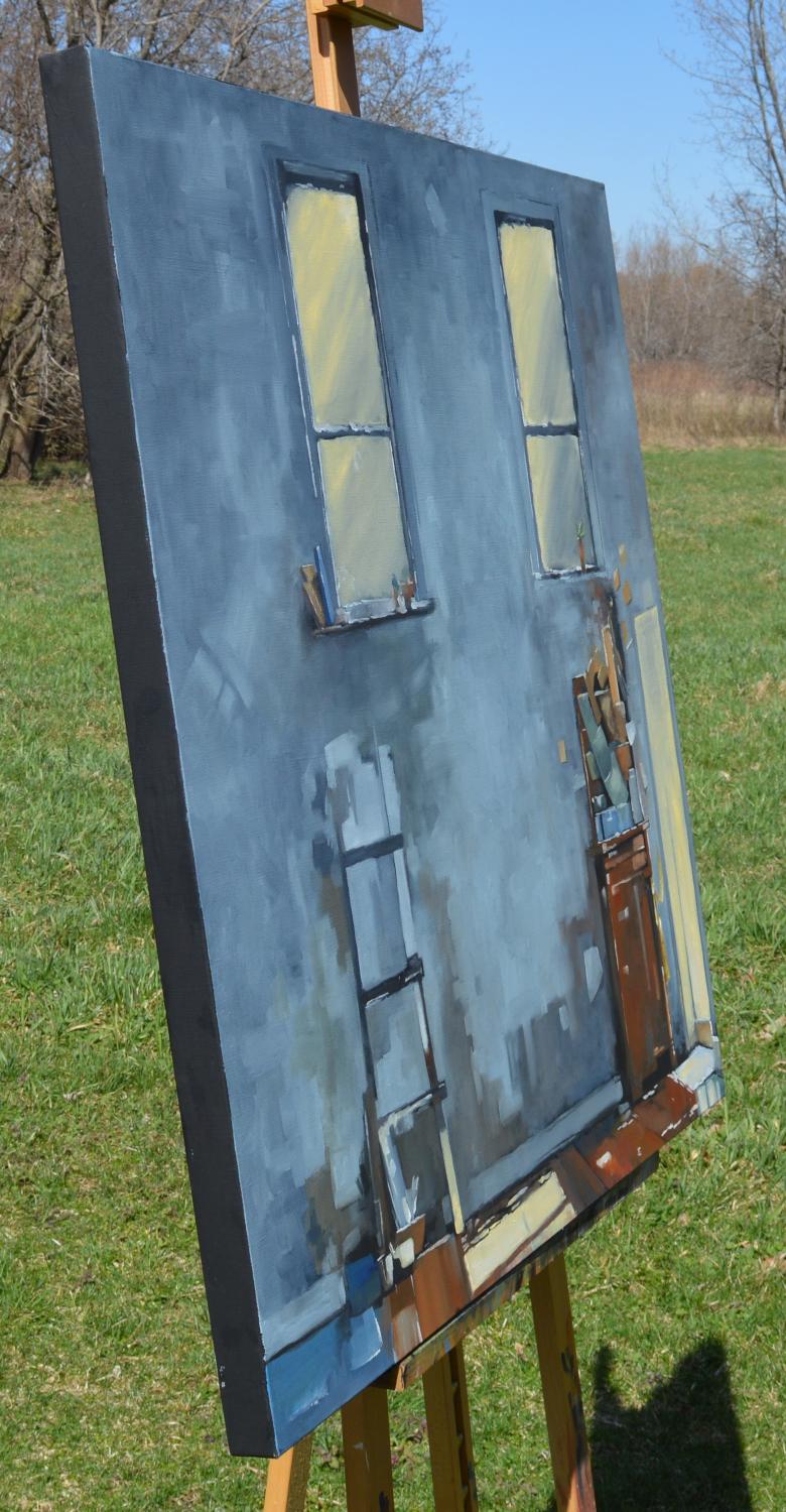 Cavalletto rotto, pittura a olio - Painting di David Thelen