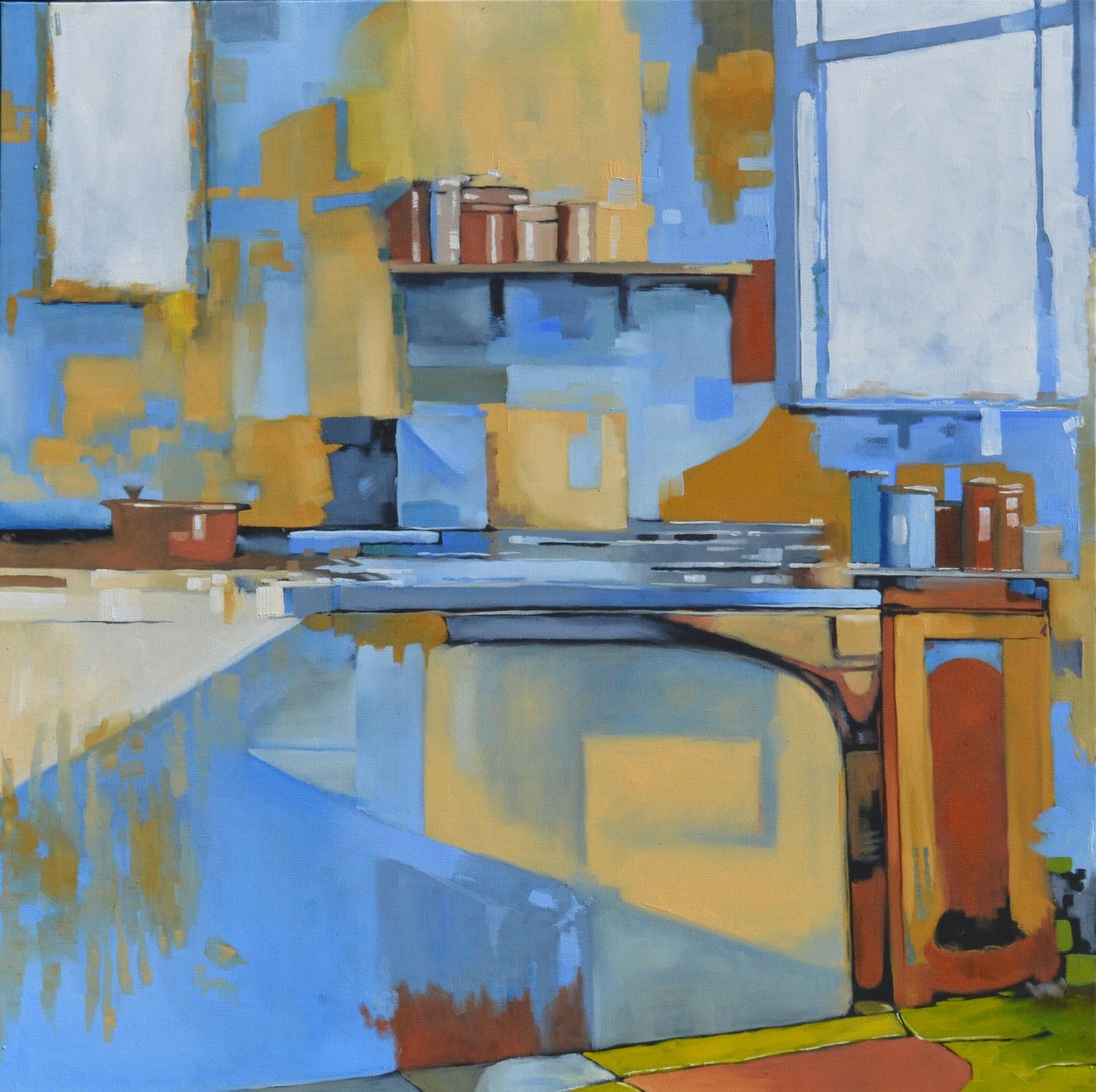 David Thelen Interior Painting - Chromatic, Oil Painting