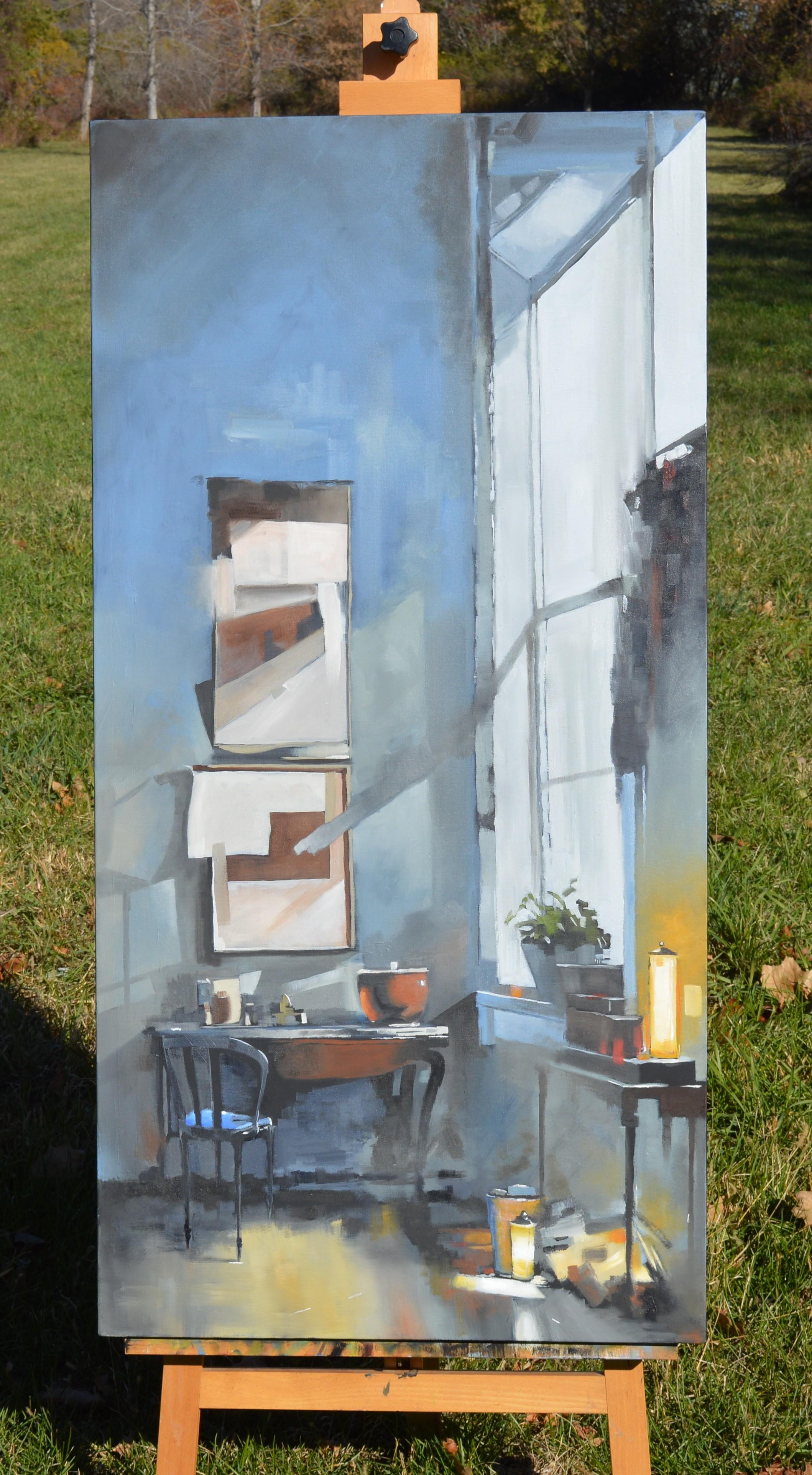 Eckschreibtisch, Ölgemälde (Zeitgenössisch), Painting, von David Thelen