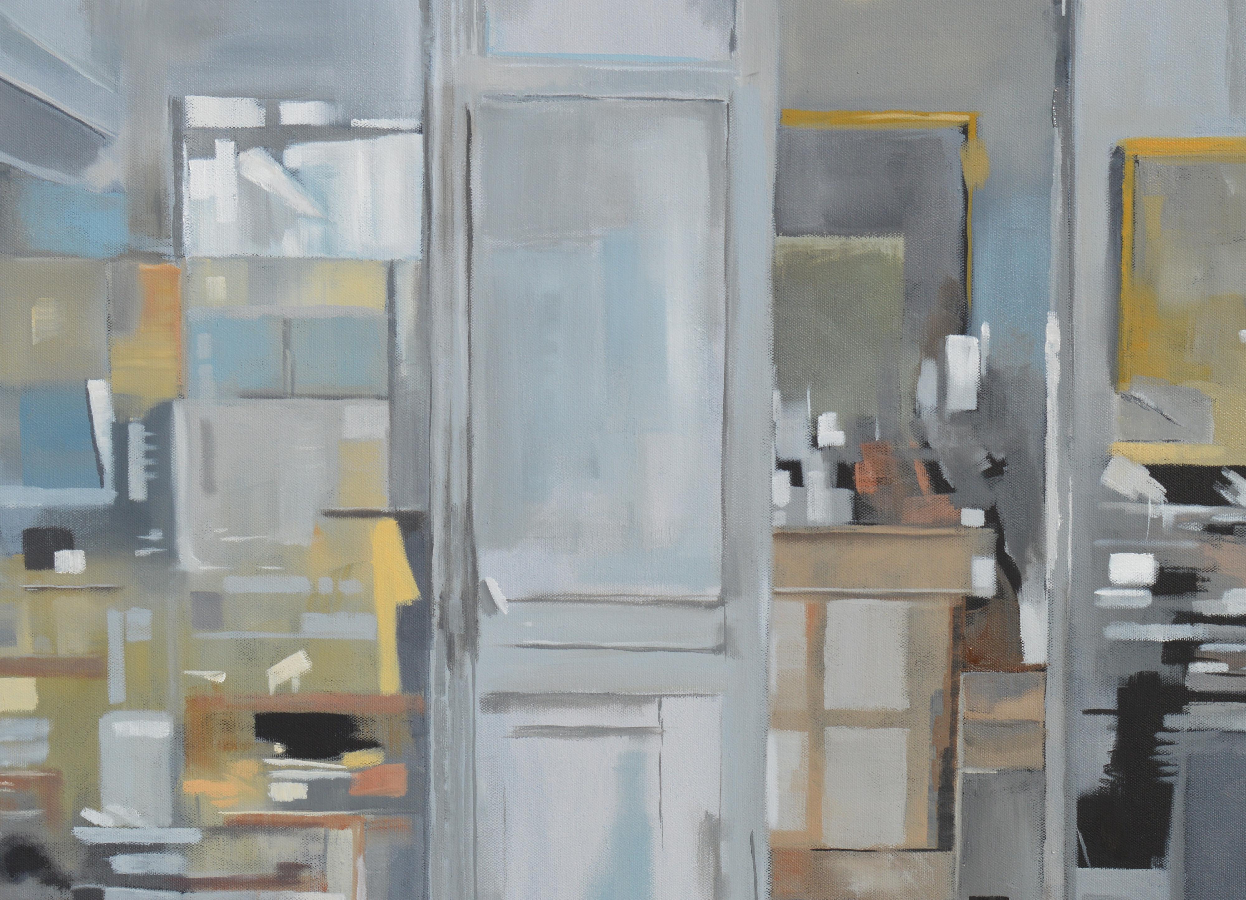 Geerdet, Ölgemälde (Grau), Interior Painting, von David Thelen