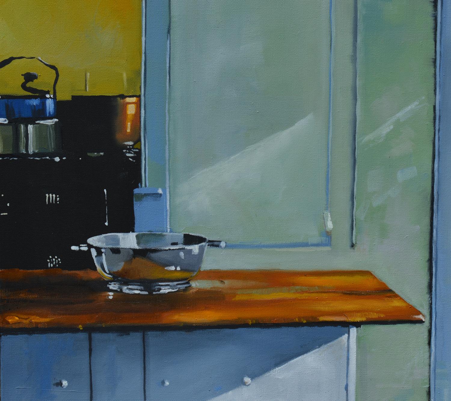 In Plain Sight, Ölgemälde (Blau), Interior Painting, von David Thelen