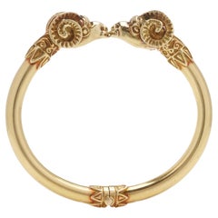 Brazalete David Thomas de oro amarillo de 18 quilates con cabeza de carnero