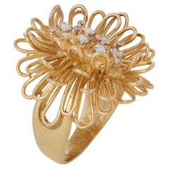 David Thomas Ring aus Diamant und 18 Karat Gold mit Diamanten, um 1973