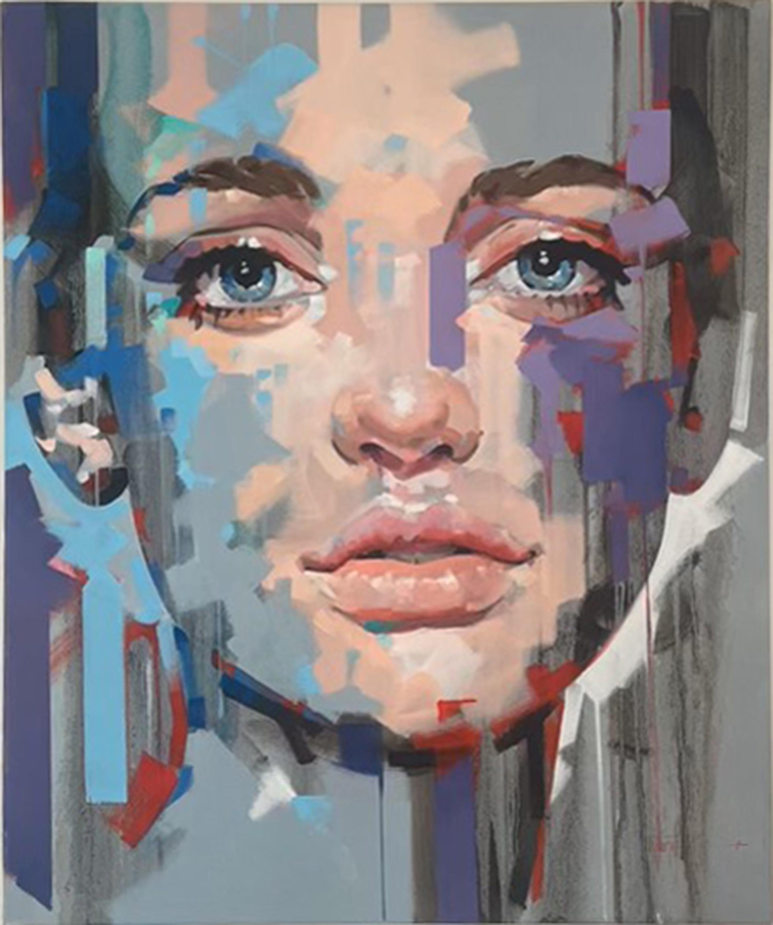 Model in SA, Pop Art Oil on Canvas Painting by David Thorpe