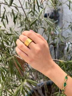 David Tishbi 22 Karat Gold Handgehämmerter Ring