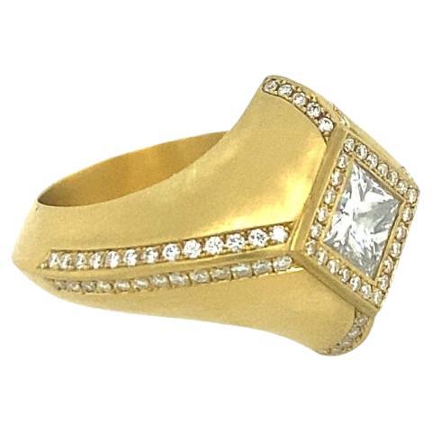 David Tishbi 22K Diamond Cocktail Ring For Sale