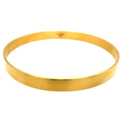 David Tishbi 22k Gold Hammered Bangle Bracelet