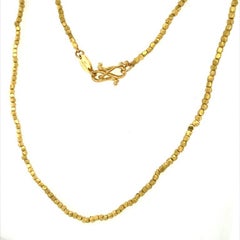 David Tishbi 22K Gold Nugget Bead Necklace