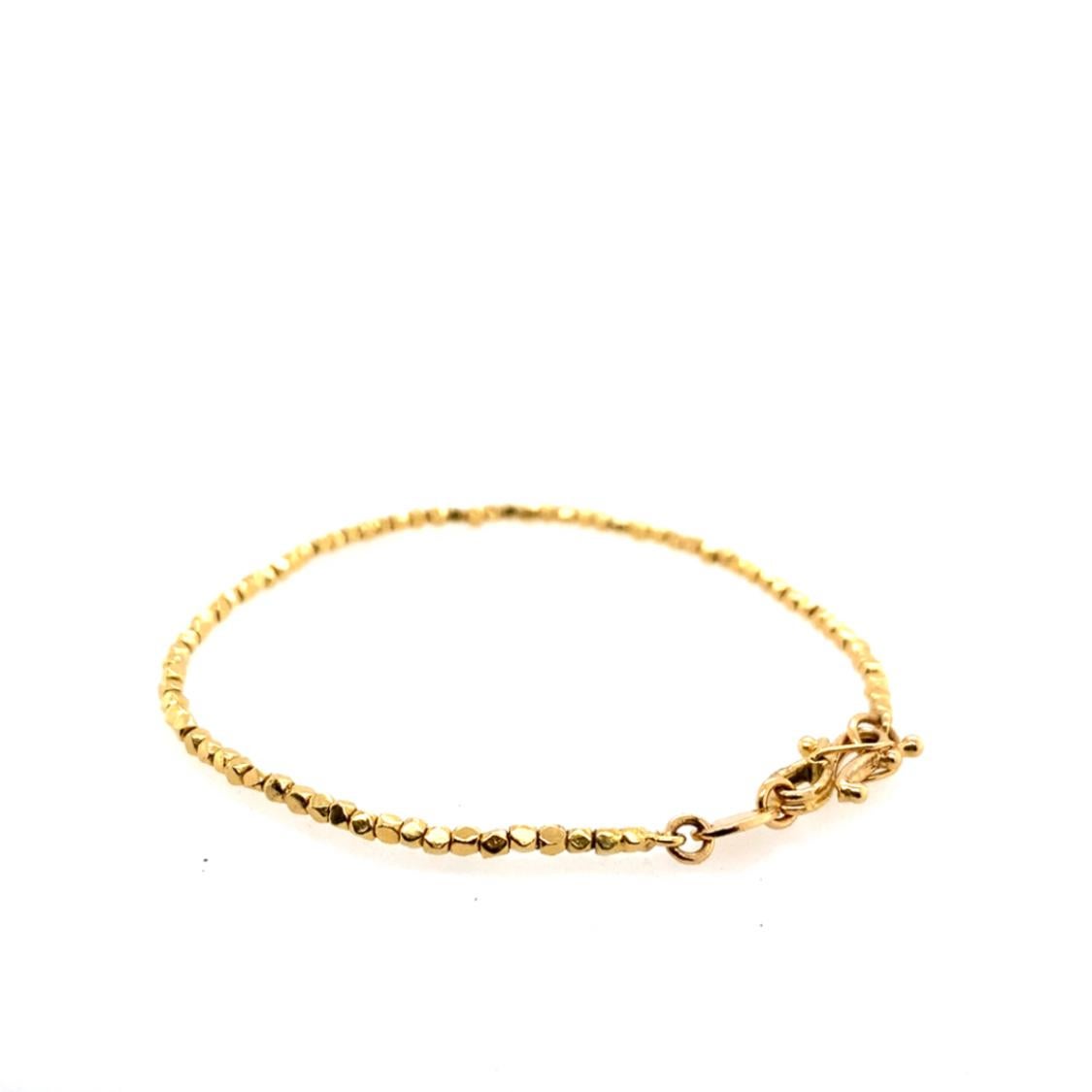 22 Karat Gold Nugget Beads Bracelet with Infinity Clasp

David Tishbi offers:

Limited Lifetime Guarantee
Complimentary Gift Box
Metal Finish: Polished, Hammered

Metal Stamp: 22k

Handcrafted in the USA