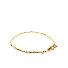 David Tishbi 22K Gold Nugget Beads Bracelet with Infinity Clasp