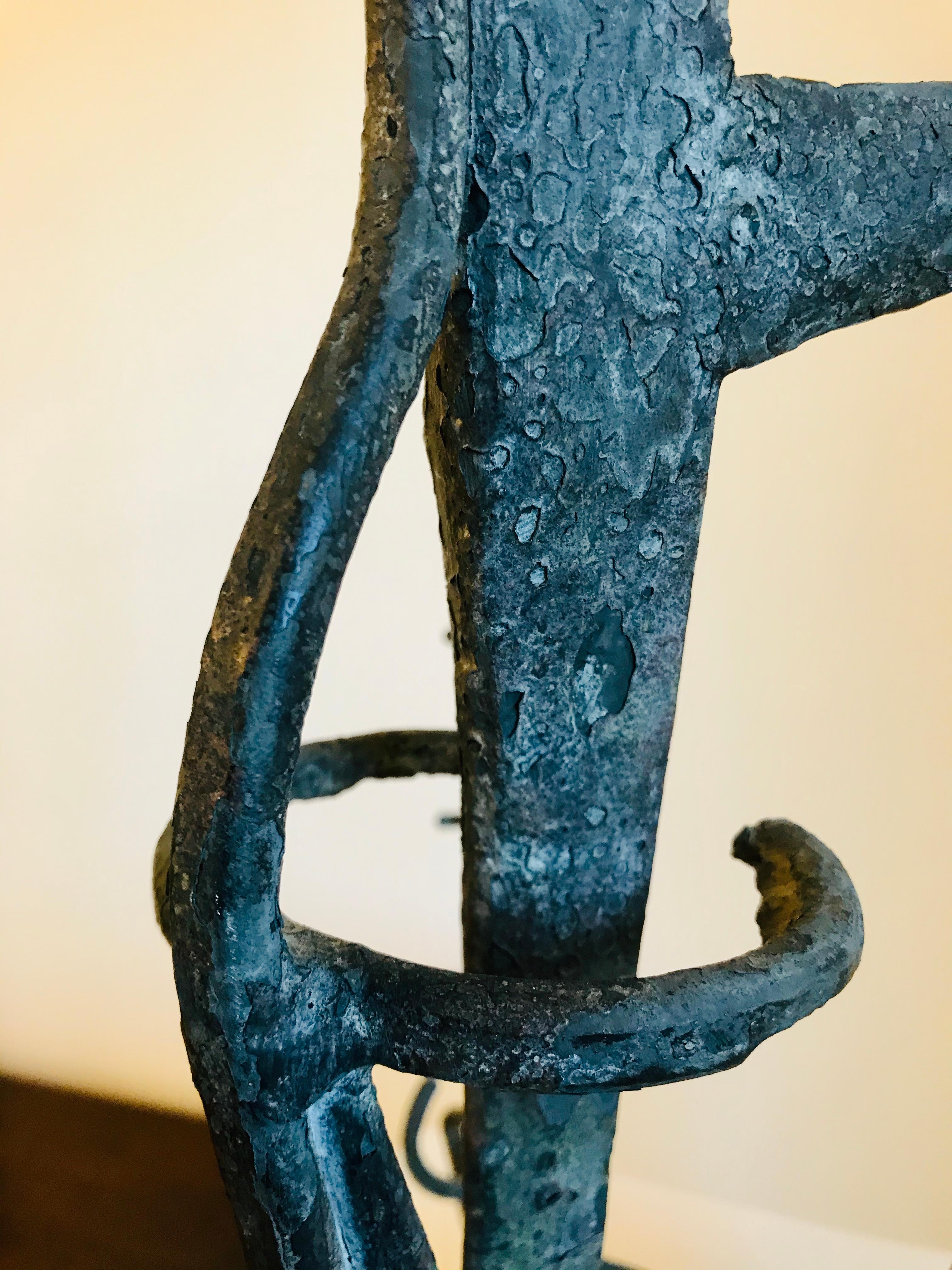 Mid Century Modern Iron Sculpture David Tolerton  For Sale 4