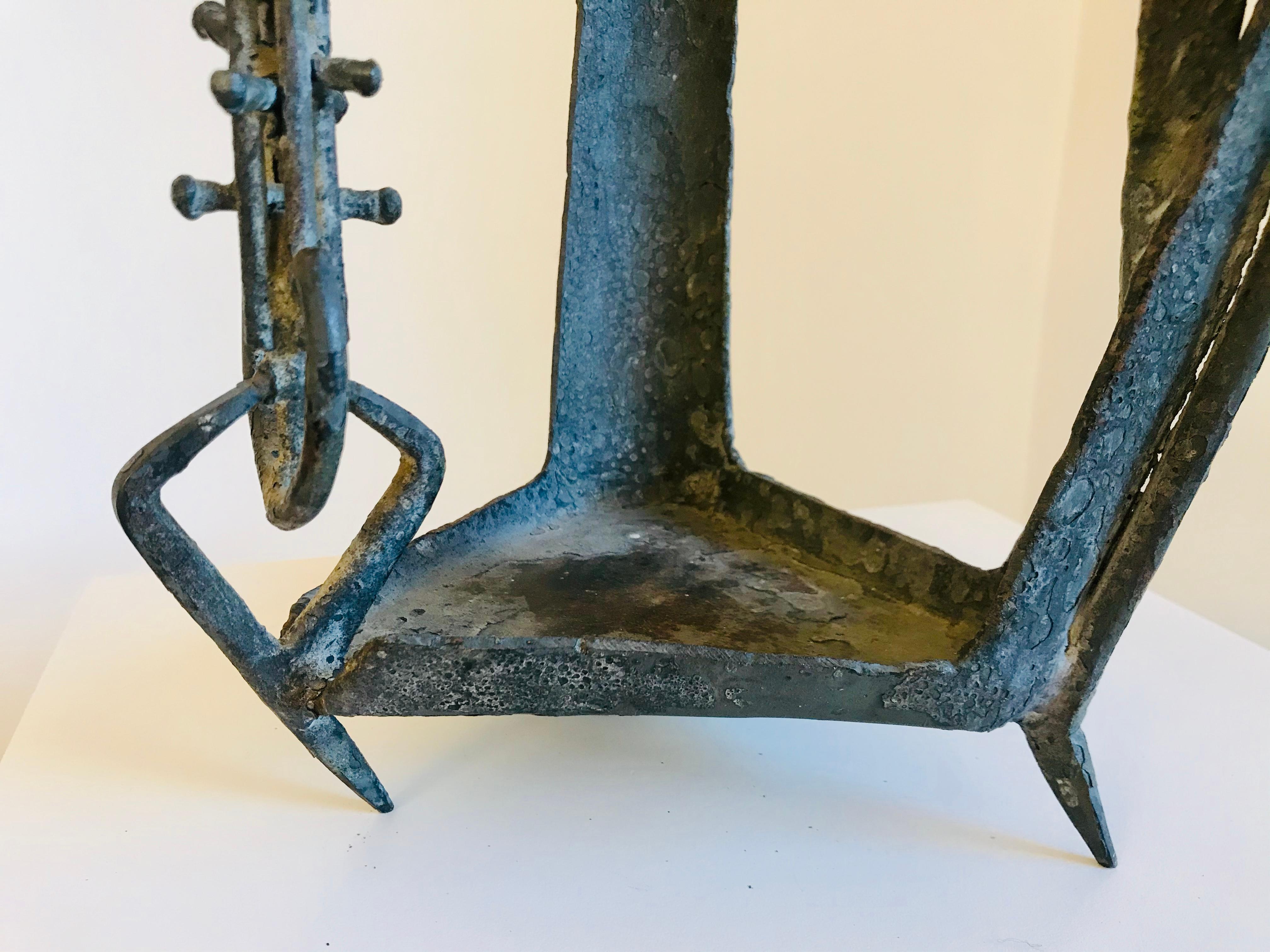 Mid Century Modern Iron Sculpture David Tolerton  For Sale 8