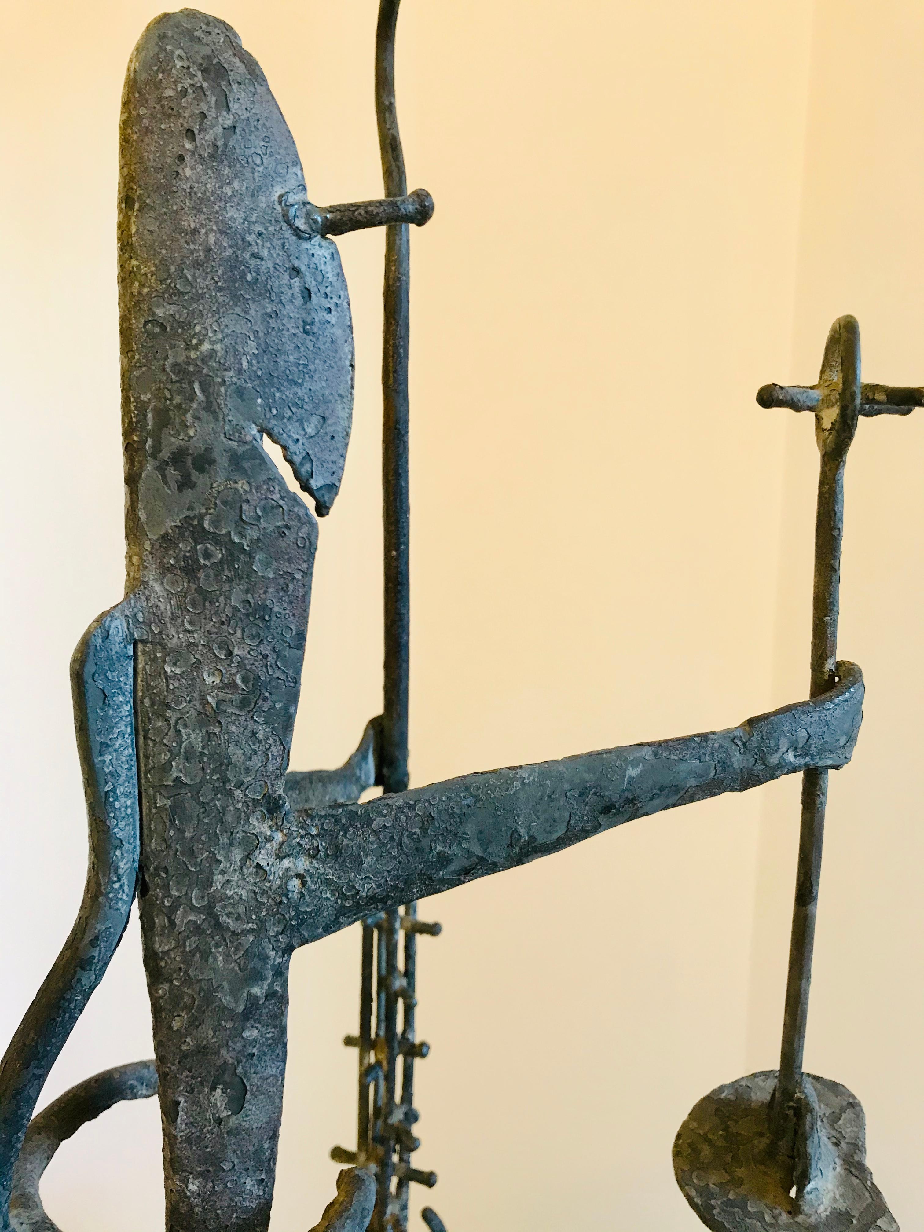 Mid Century Modern Iron Sculpture David Tolerton  For Sale 2
