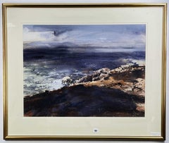 "Near Strumble Head, Pembrokeshire, Wales" Large abstract style Watercolour