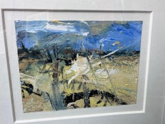 Modern Mixed Media of St. Martin Haverfordwest Wales abstract landscape Painting