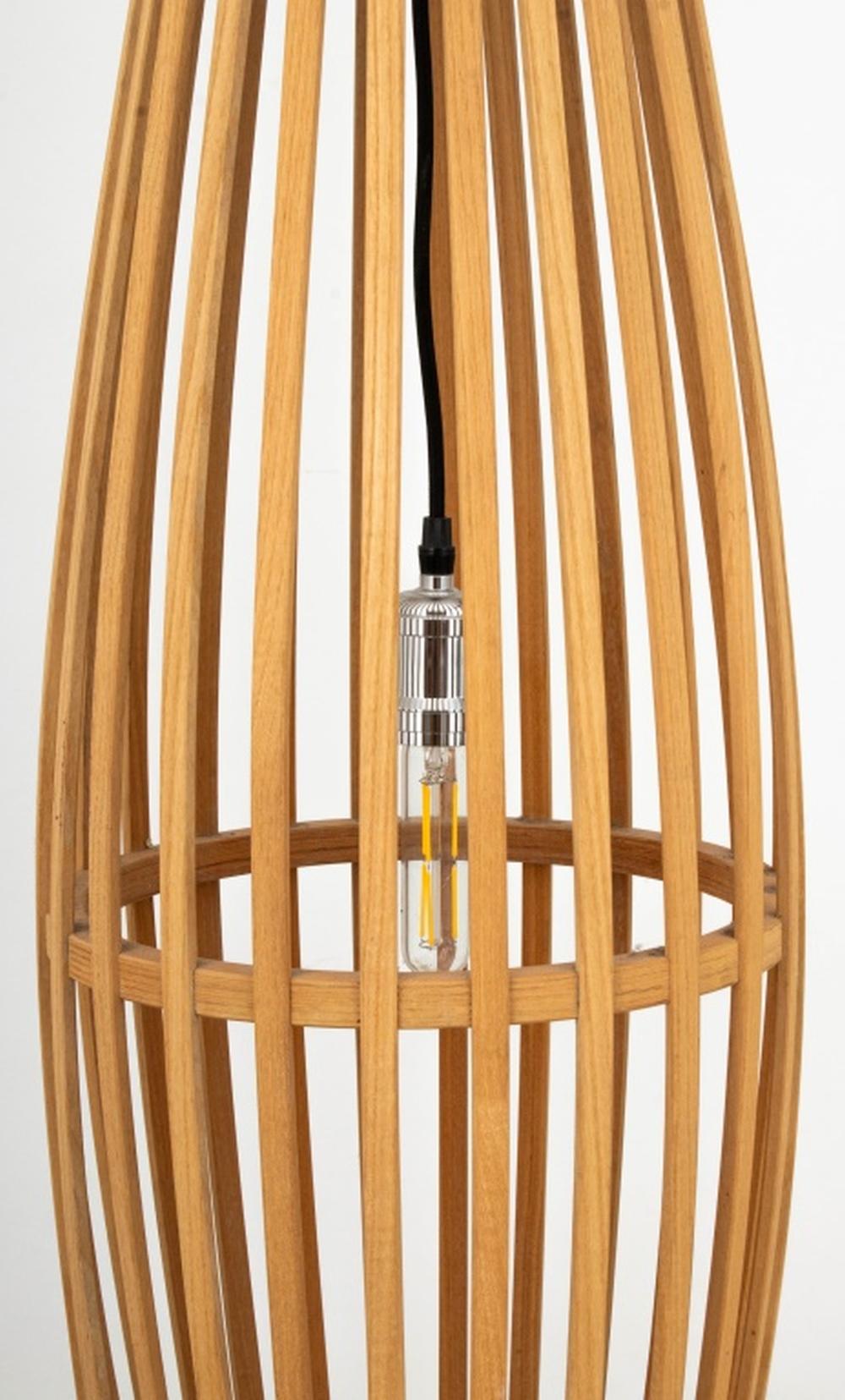 Lampada a sospensione in stile David Trubridge Bentwood, marchio impresso sulla parte superiore. 71