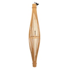 Lámpara colgante de madera curvada estilo David Trubridge