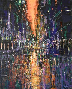 Canadian Contemporary Art by David Tycho - City in the Key of Purple