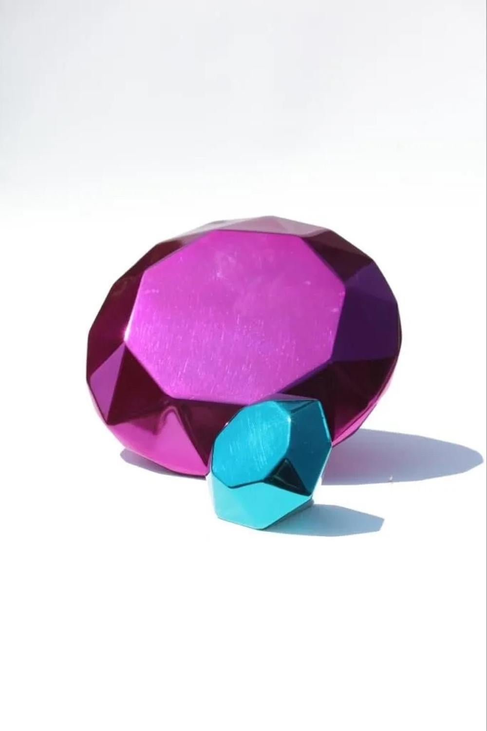  Purple Diamond - Sculpture by David Uessem
