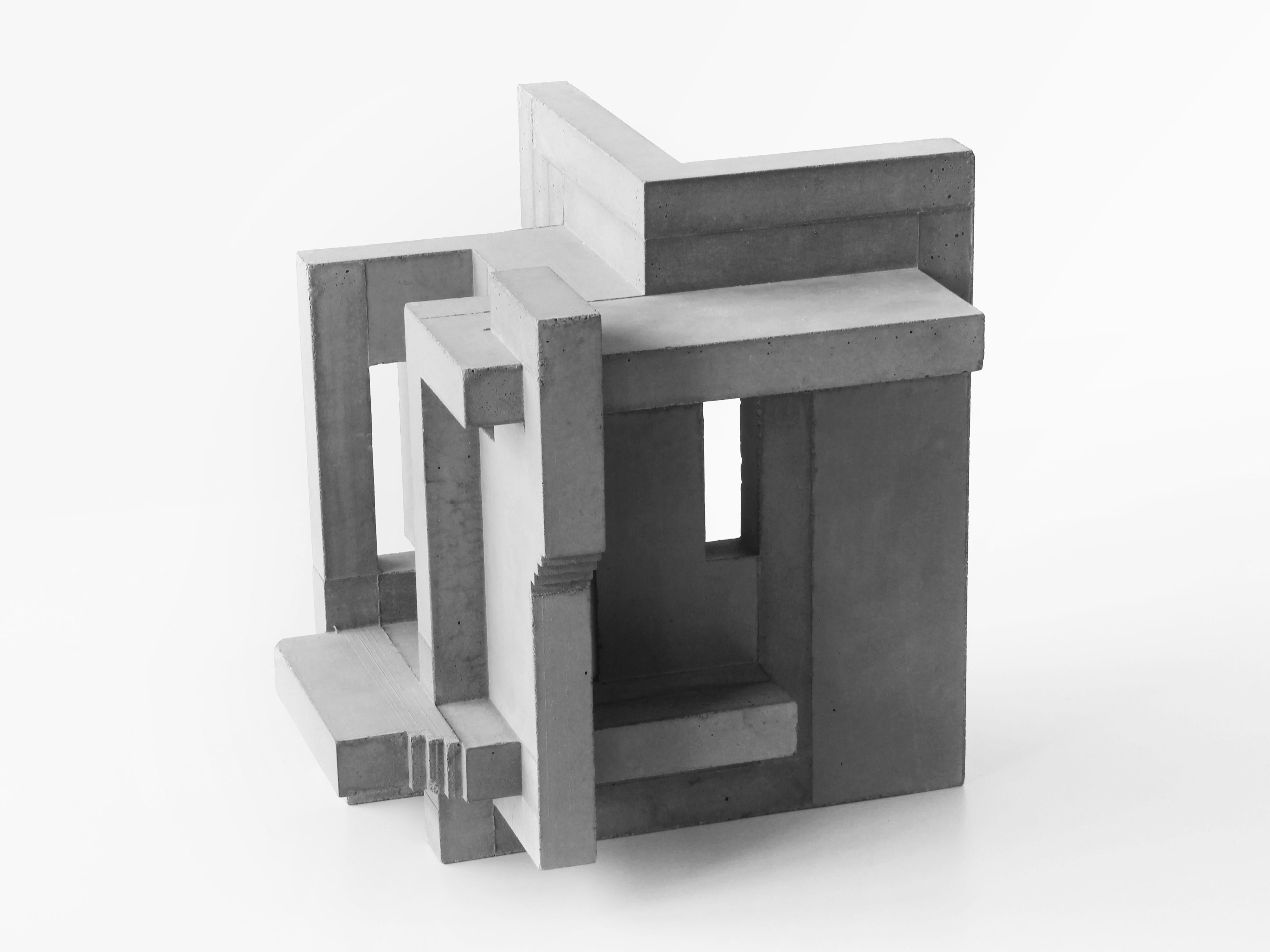 Concrete Disclosure - Gray Figurative Sculpture by David Umemoto
