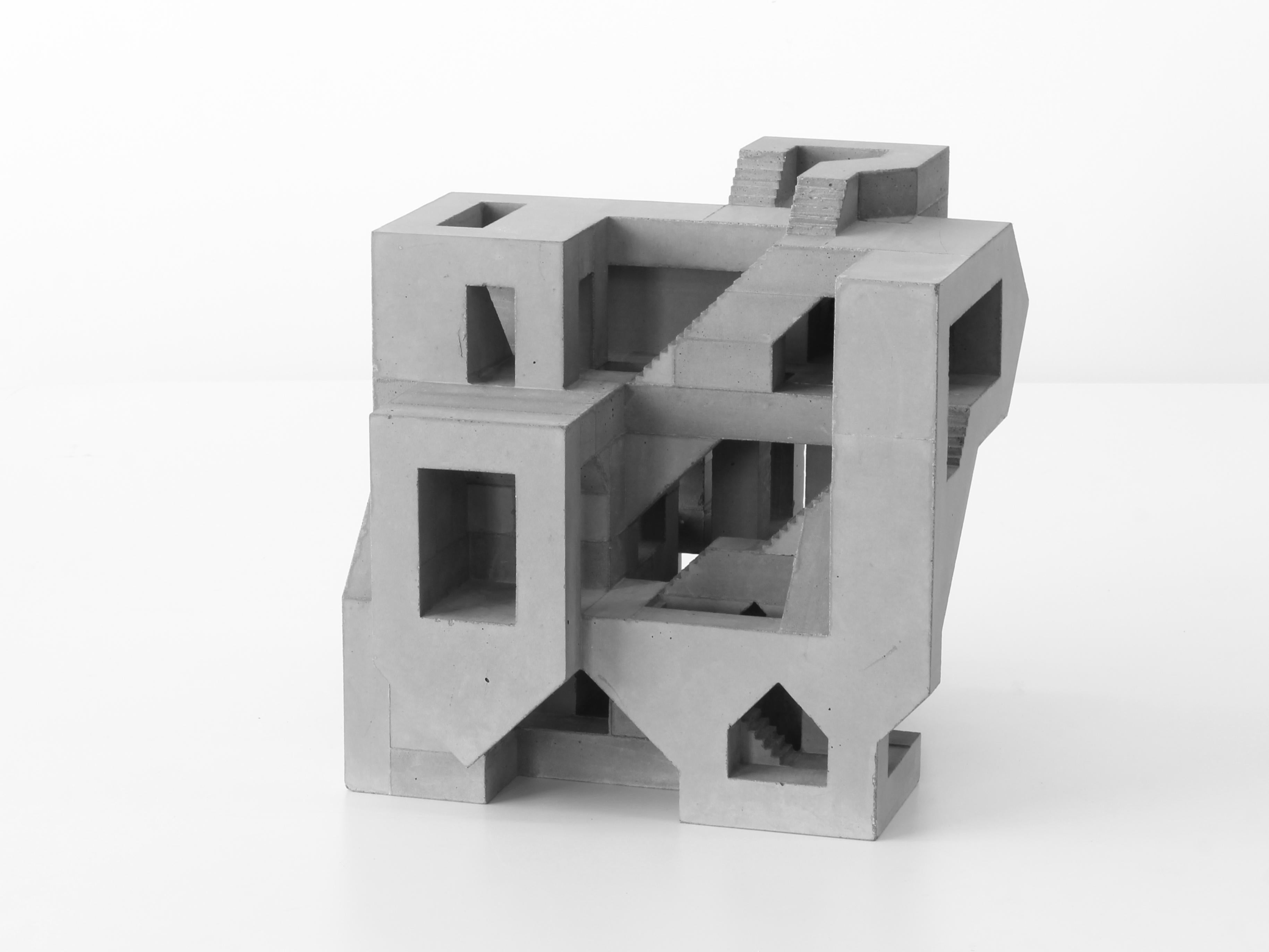 House no.12 - Gray Figurative Sculpture by David Umemoto
