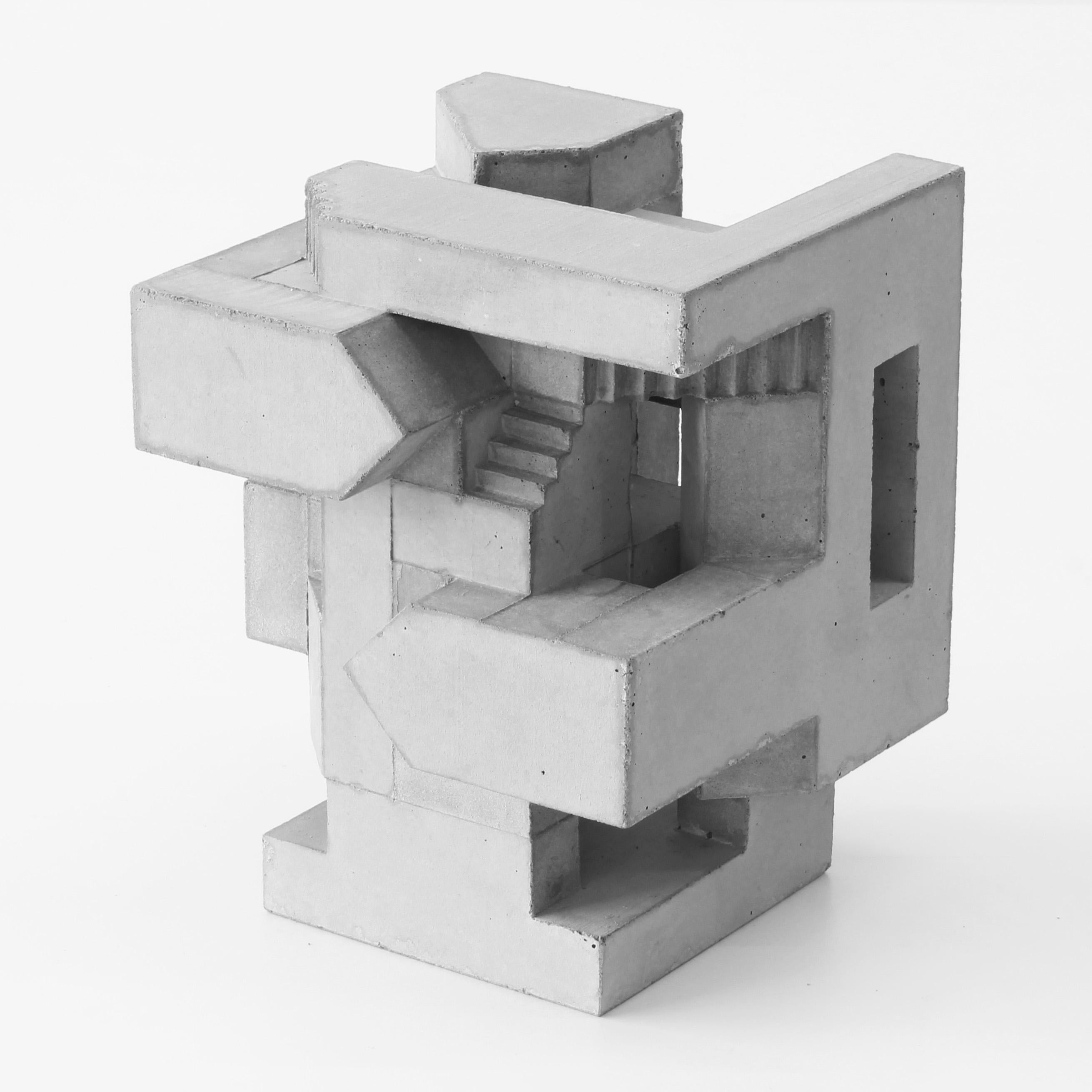 David Umemoto Figurative Sculpture - Six Sided Piece Side 2