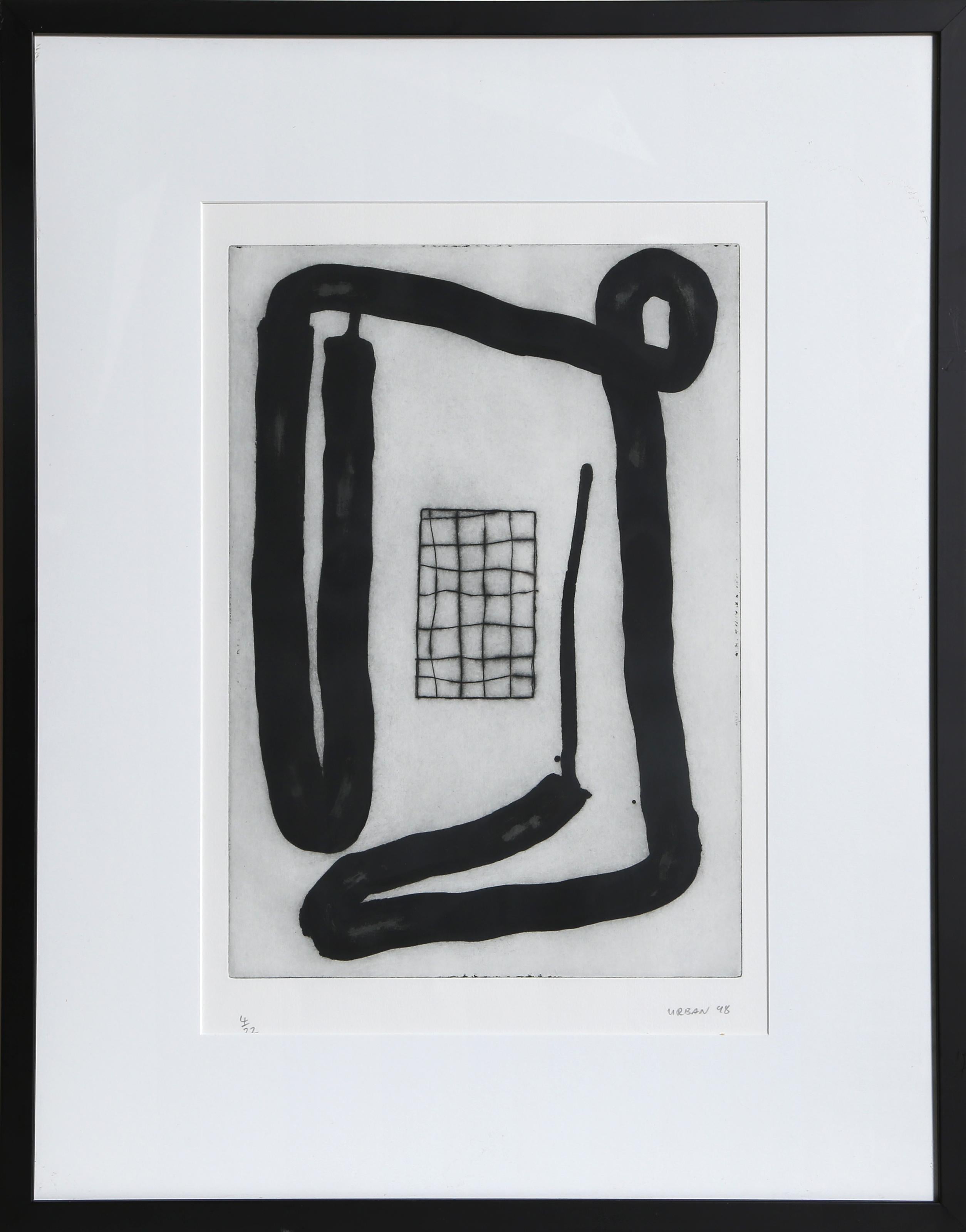 Like Seeing Fallen Brightly Away is a portfolio of three etchings by artist David Urban made in collaboration with Durham Press in 1998.

Moving away from his usual use of color, this series utilizes stark black-and-white tones to explore the