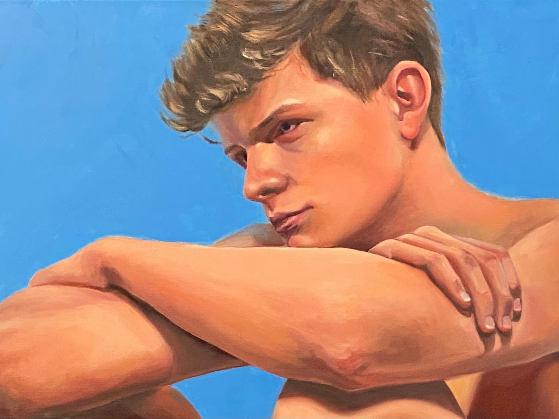 Dare to Dream- 21. Jahrhundert  Contemporary Figure Painting eines nackten Jungen  im Angebot 2