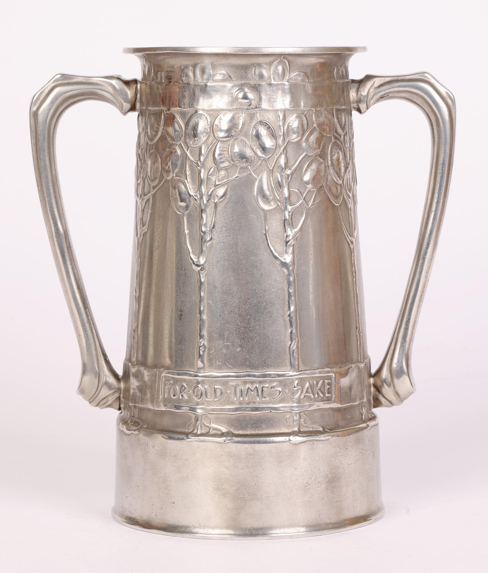 Hand-Crafted David Veasey Tudric For Old Times Sake Pewter Loving Cup  
