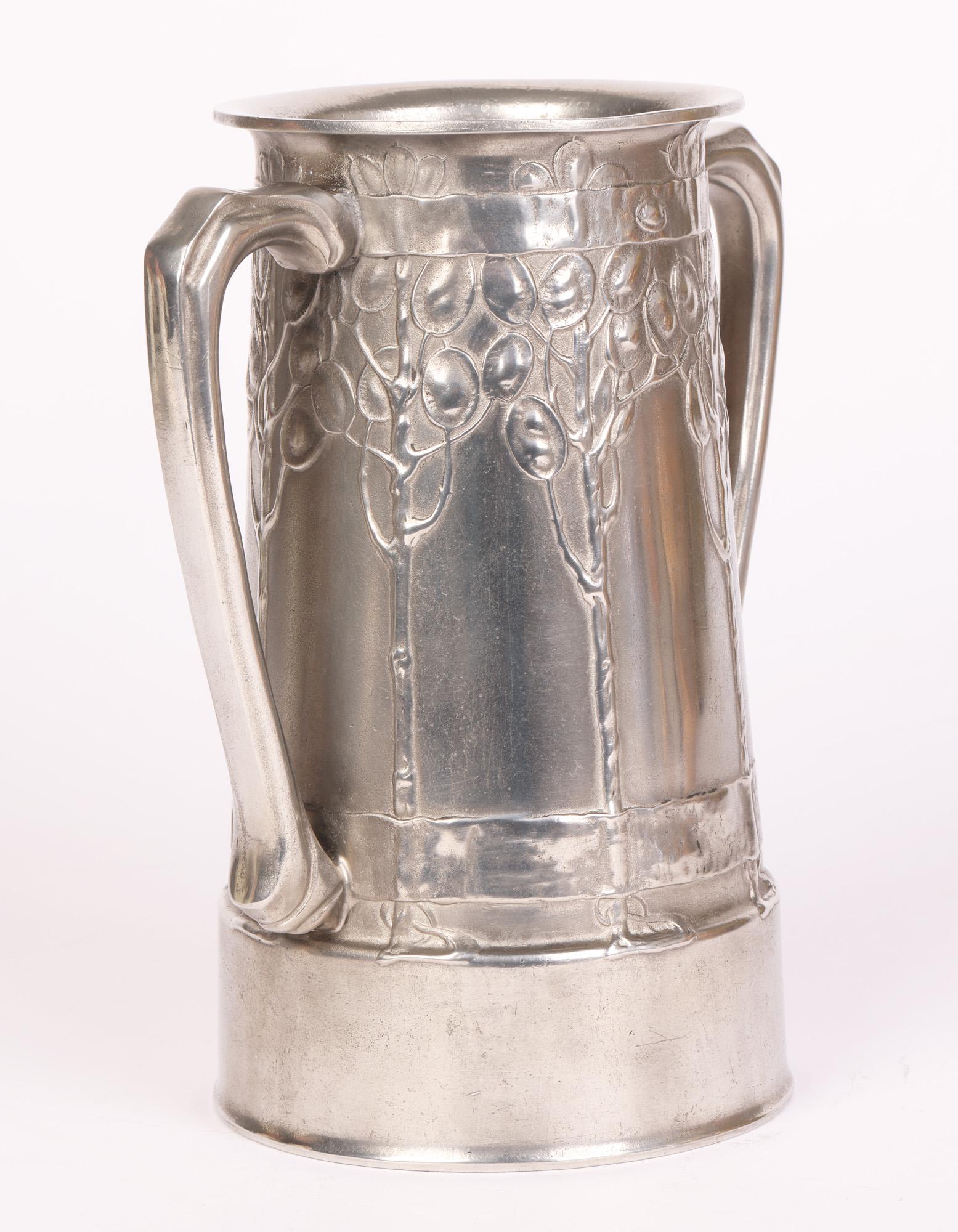Early 20th Century David Veasey Tudric For Old Times Sake Pewter Loving Cup  