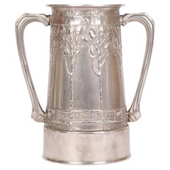 Antique David Veasey Tudric For Old Times Sake Pewter Loving Cup  