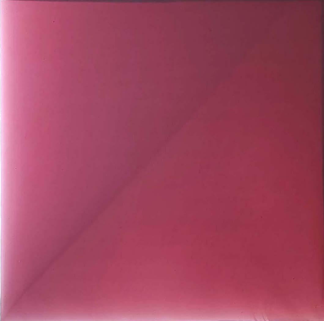 Important Museum Contemporary Oil Painting Minimalist Abstract Pink Red Glowing