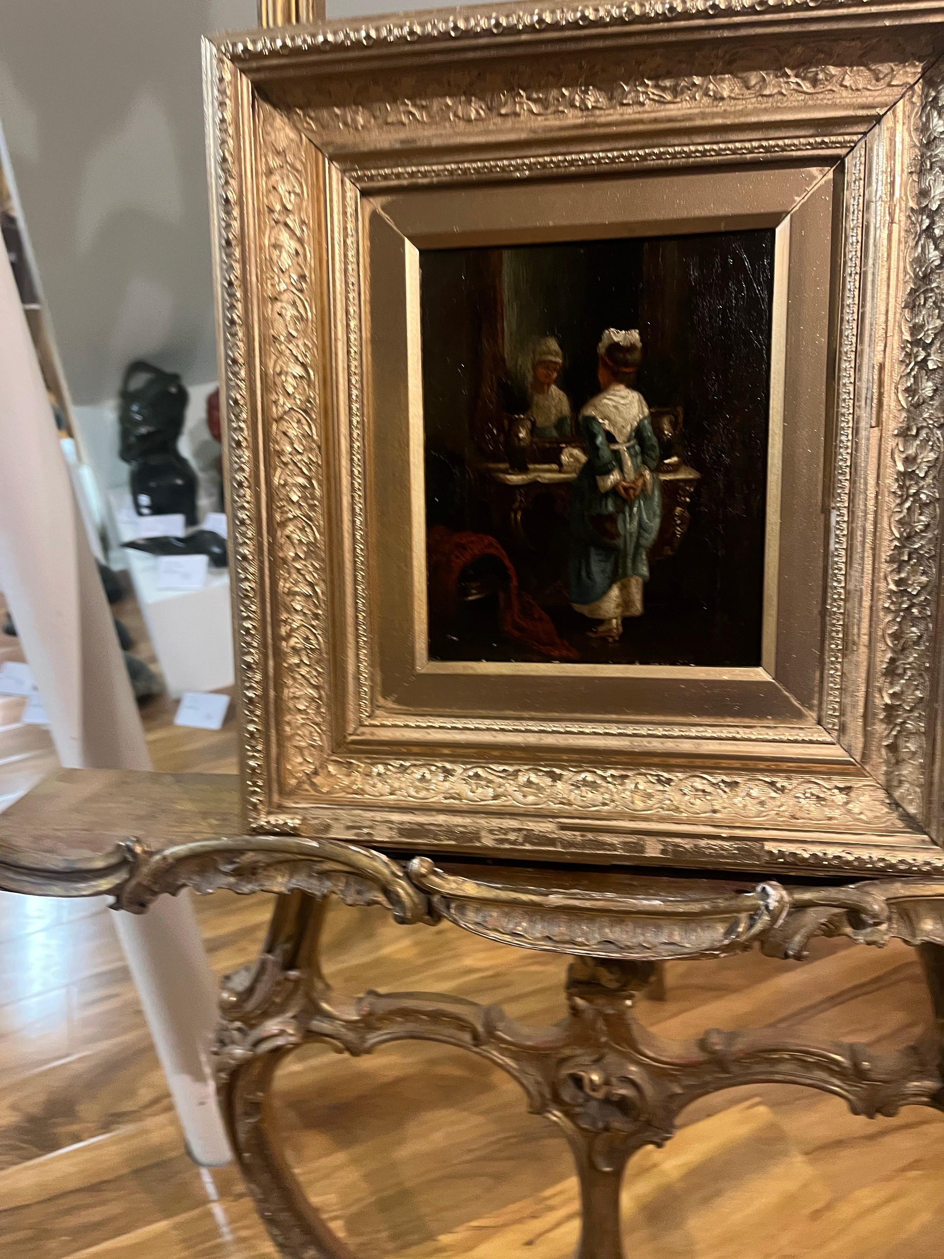 Peinture intérieure SCN BRITISH OLD MASTER OIL PAINTING FINE ORIGINAL ANTIQUE 19ème siècle en vente 5