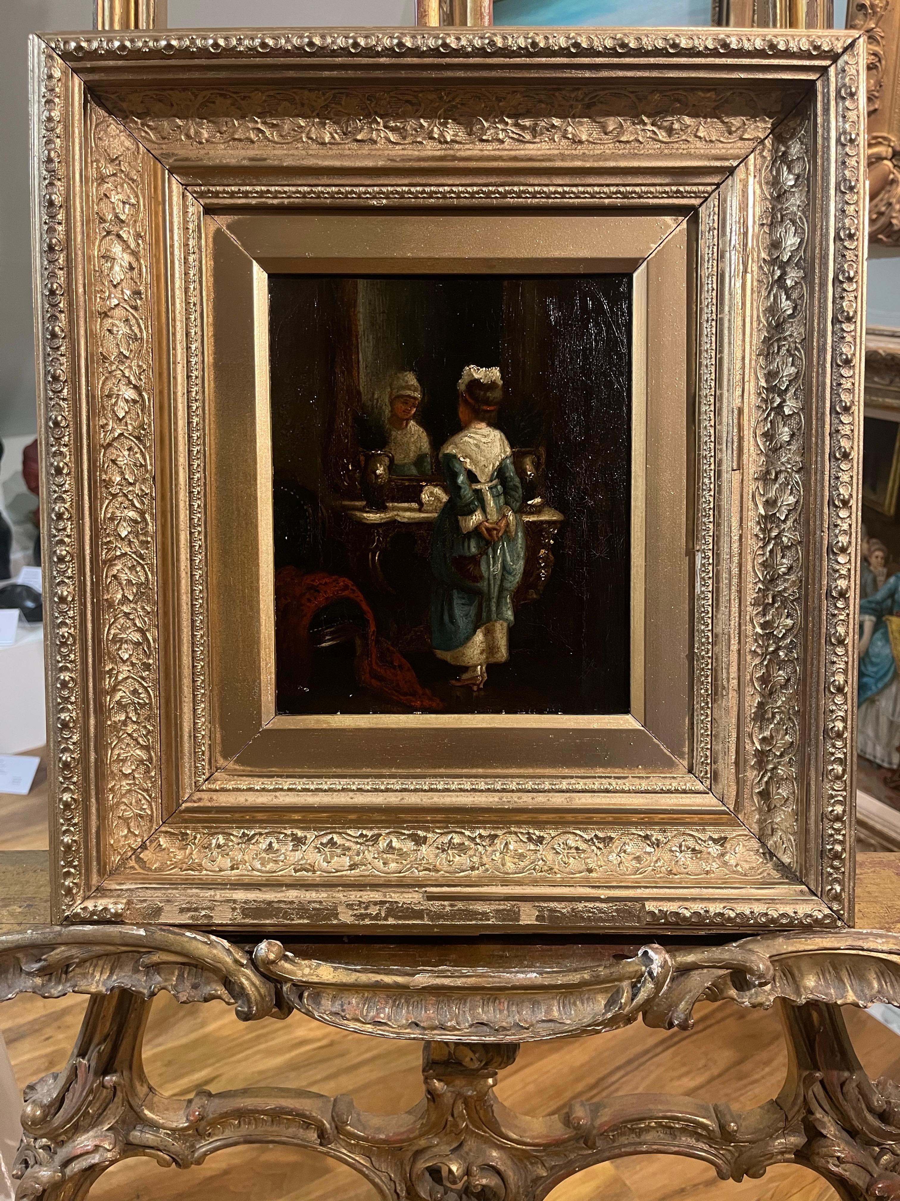 Peinture intérieure SCN BRITISH OLD MASTER OIL PAINTING FINE ORIGINAL ANTIQUE 19ème siècle en vente 6
