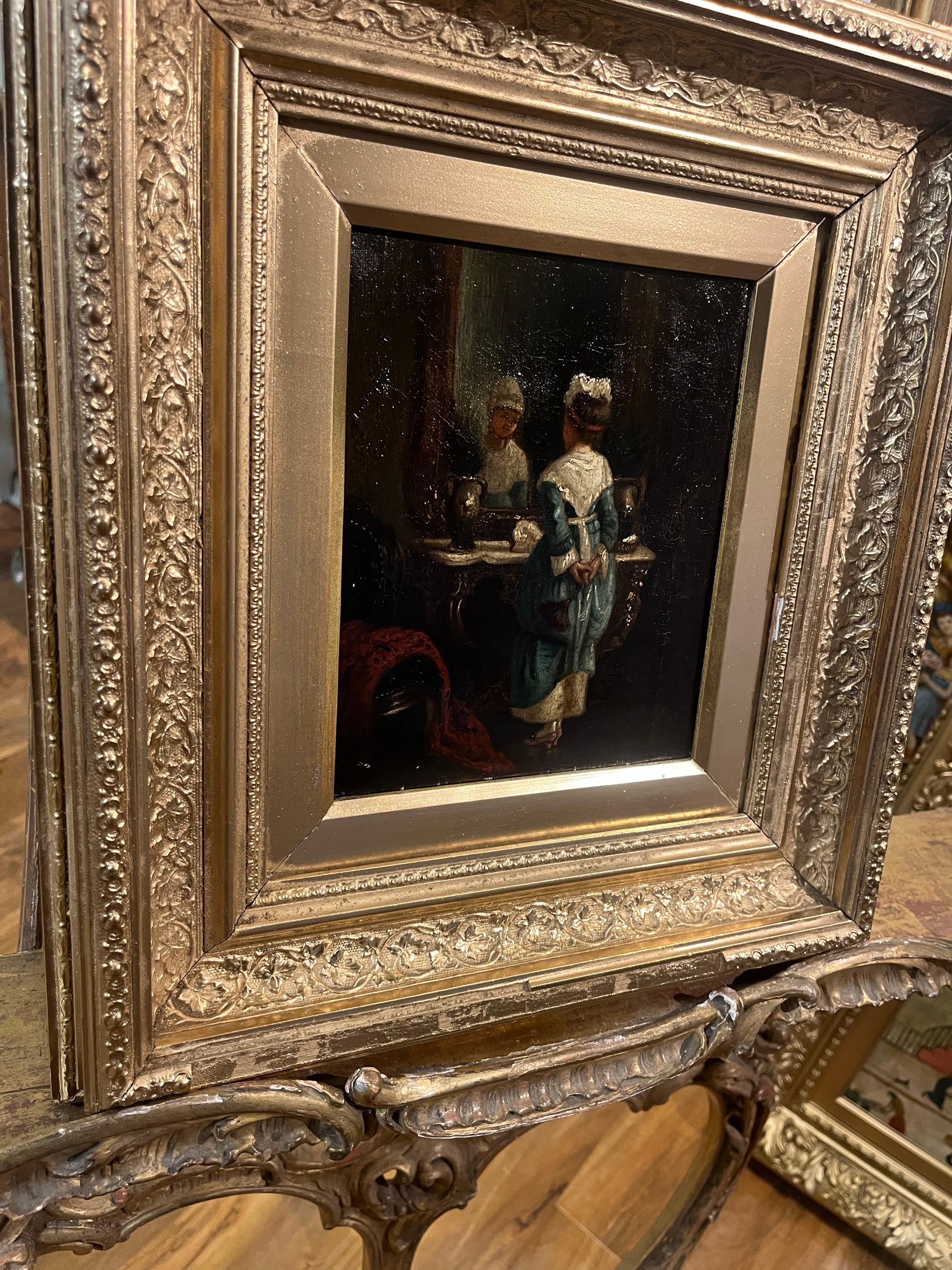 Peinture intérieure SCN BRITISH OLD MASTER OIL PAINTING FINE ORIGINAL ANTIQUE 19ème siècle en vente 10