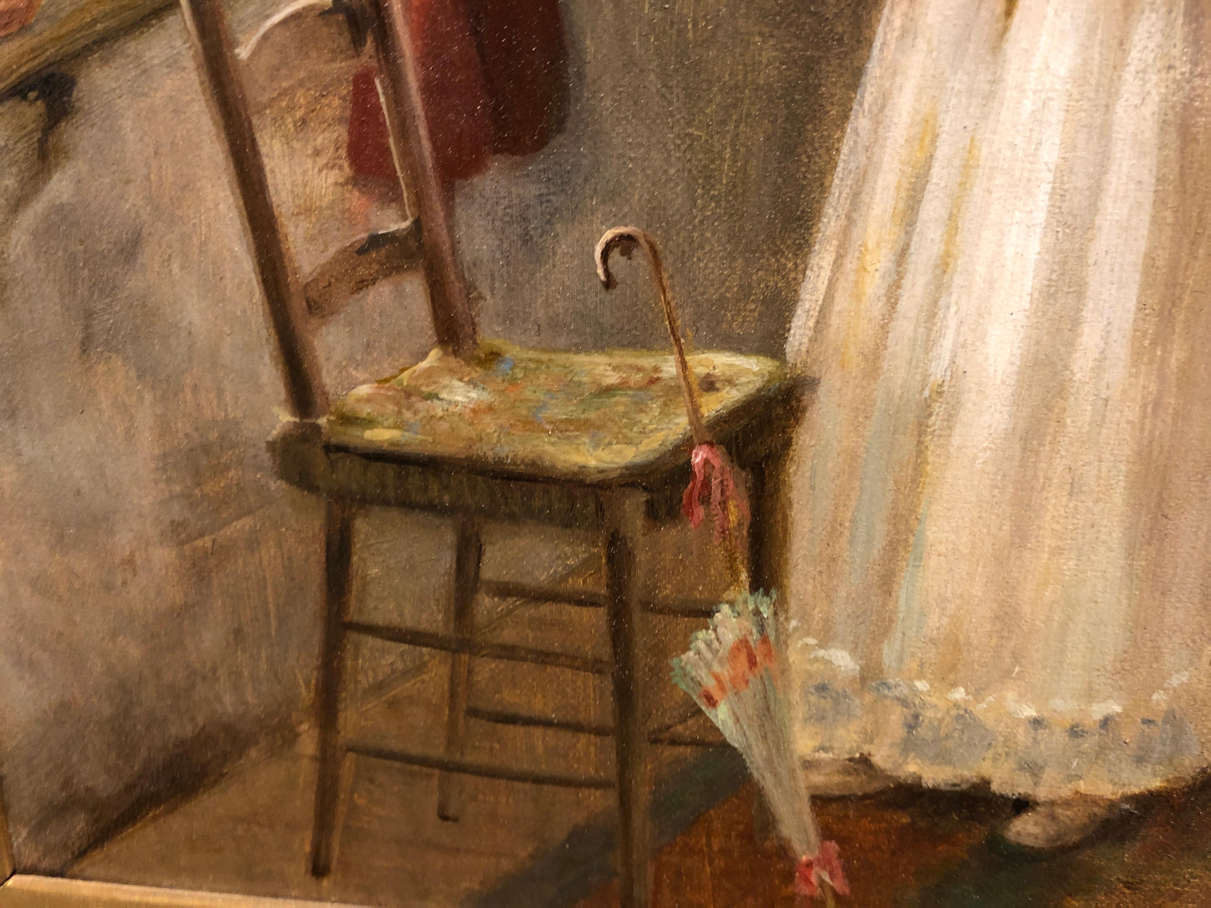 Peinture intérieure SCN BRITISH OLD MASTER OIL PAINTING FINE ORIGINAL ANTIQUE 19ème siècle  en vente 11