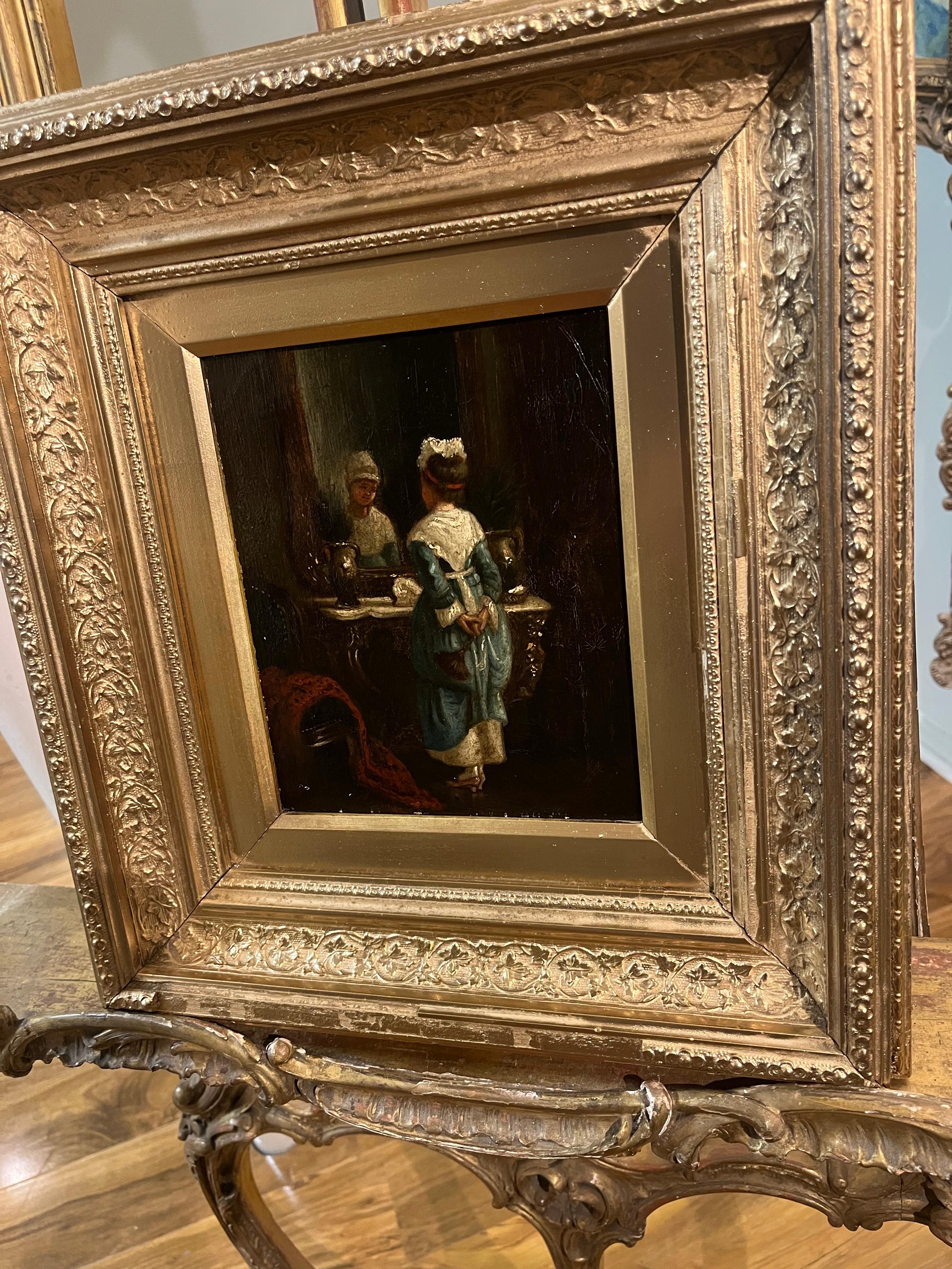 Peinture intérieure SCN BRITISH OLD MASTER OIL PAINTING FINE ORIGINAL ANTIQUE 19ème siècle en vente 12