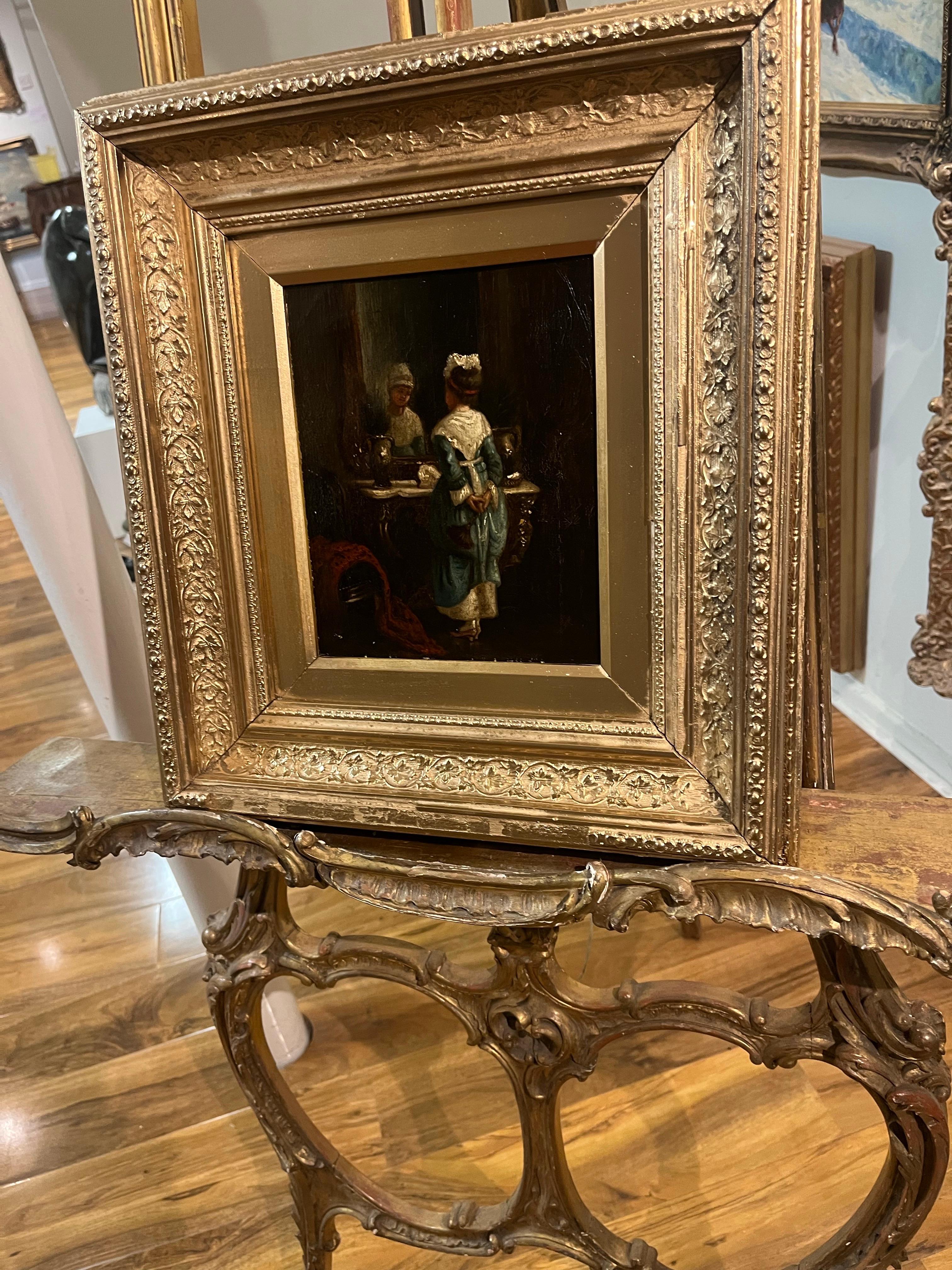 Peinture intérieure SCN BRITISH OLD MASTER OIL PAINTING FINE ORIGINAL ANTIQUE 19ème siècle - Painting de david w haddon