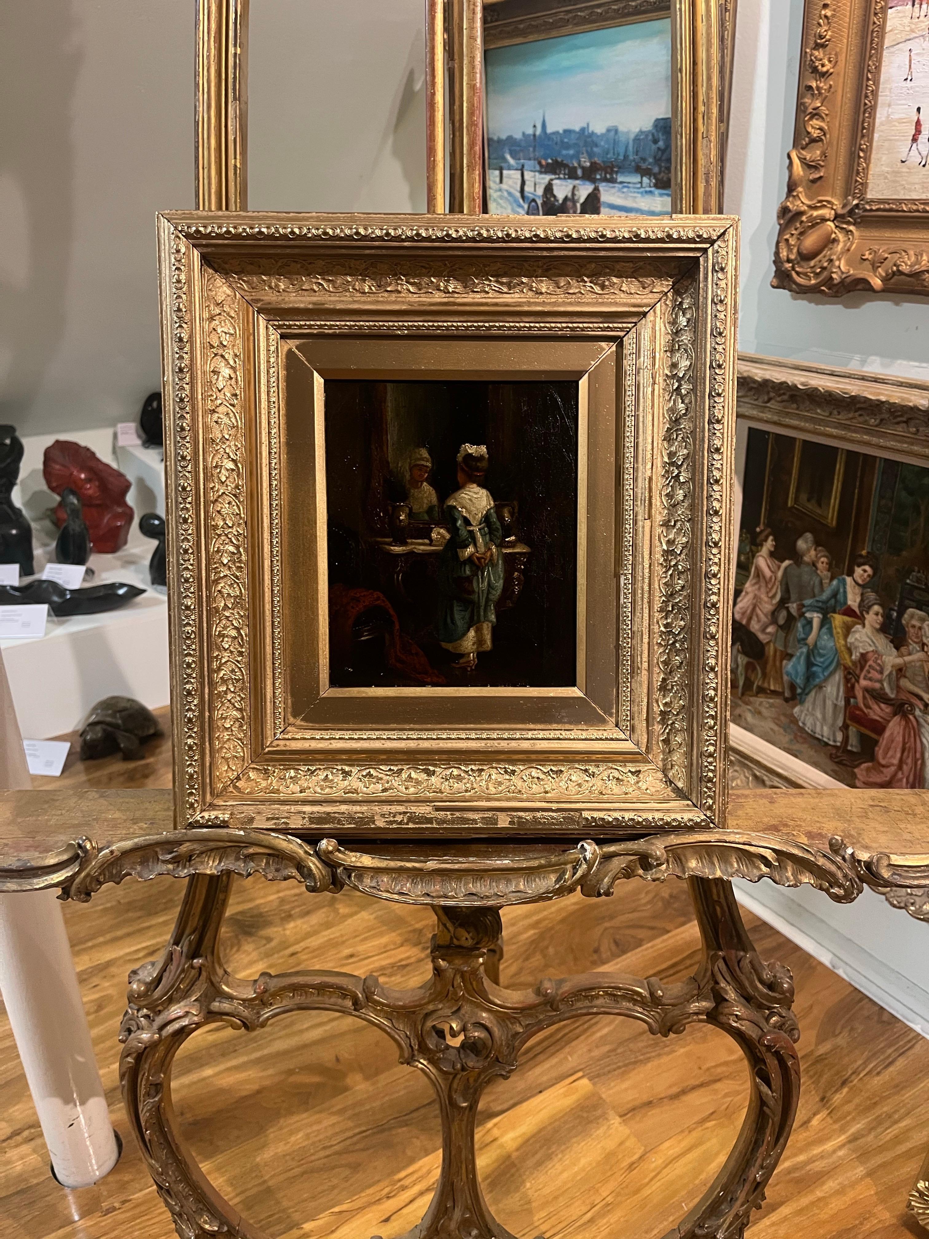 Peinture intérieure SCN BRITISH OLD MASTER OIL PAINTING FINE ORIGINAL ANTIQUE 19ème siècle en vente 15