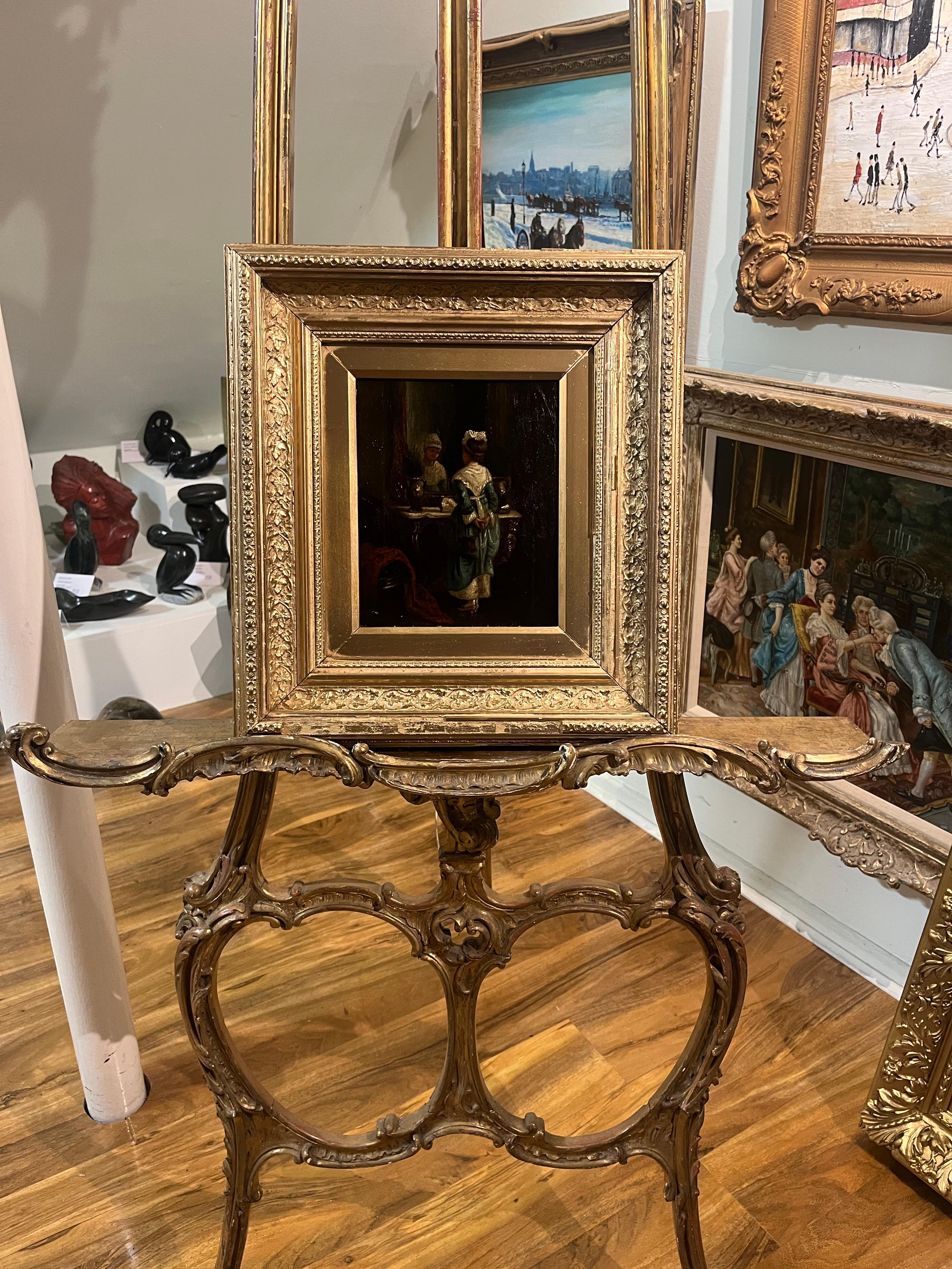 Peinture intérieure SCN BRITISH OLD MASTER OIL PAINTING FINE ORIGINAL ANTIQUE 19ème siècle en vente 2
