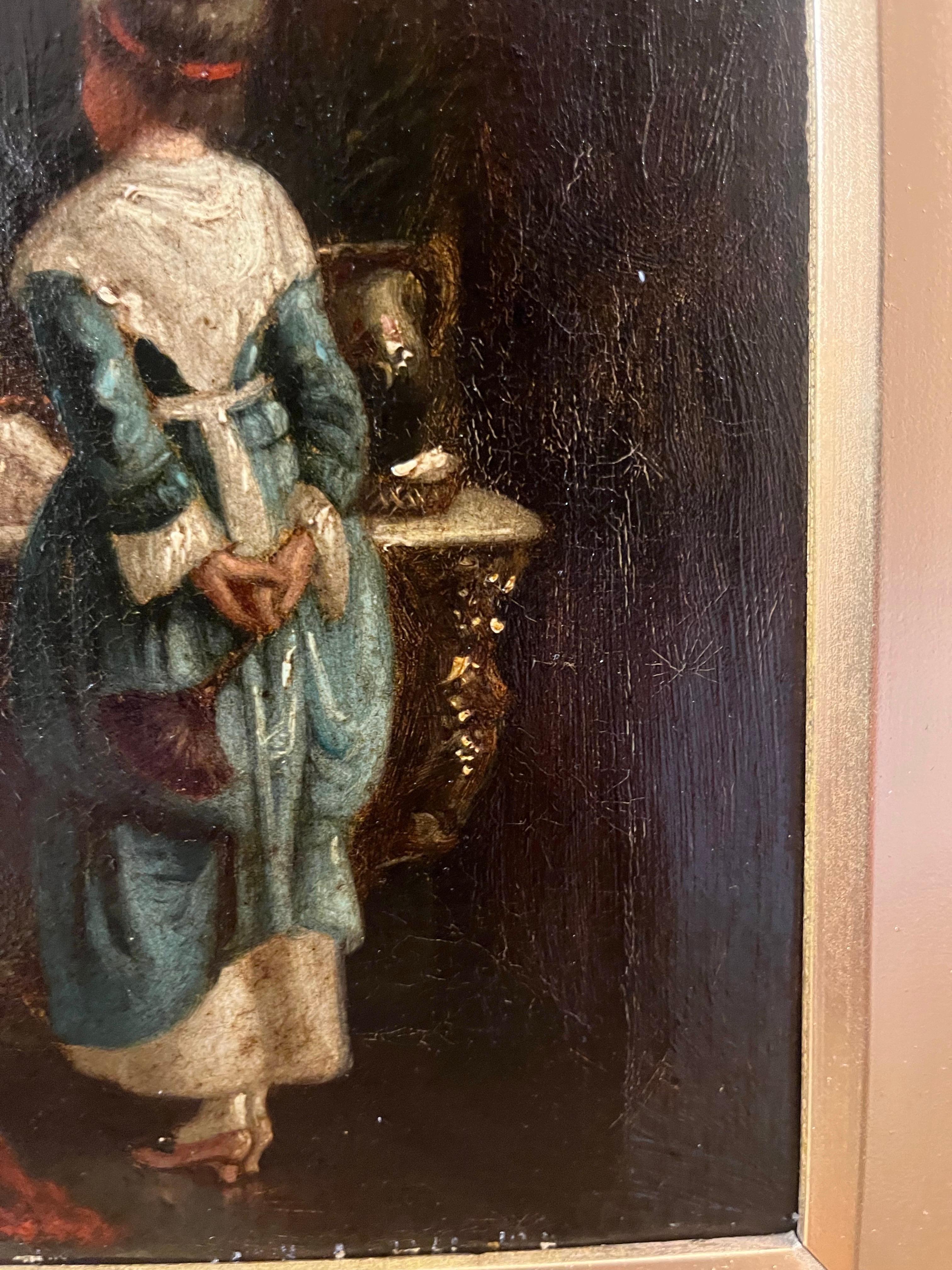 Peinture intérieure SCN BRITISH OLD MASTER OIL PAINTING FINE ORIGINAL ANTIQUE 19ème siècle en vente 4