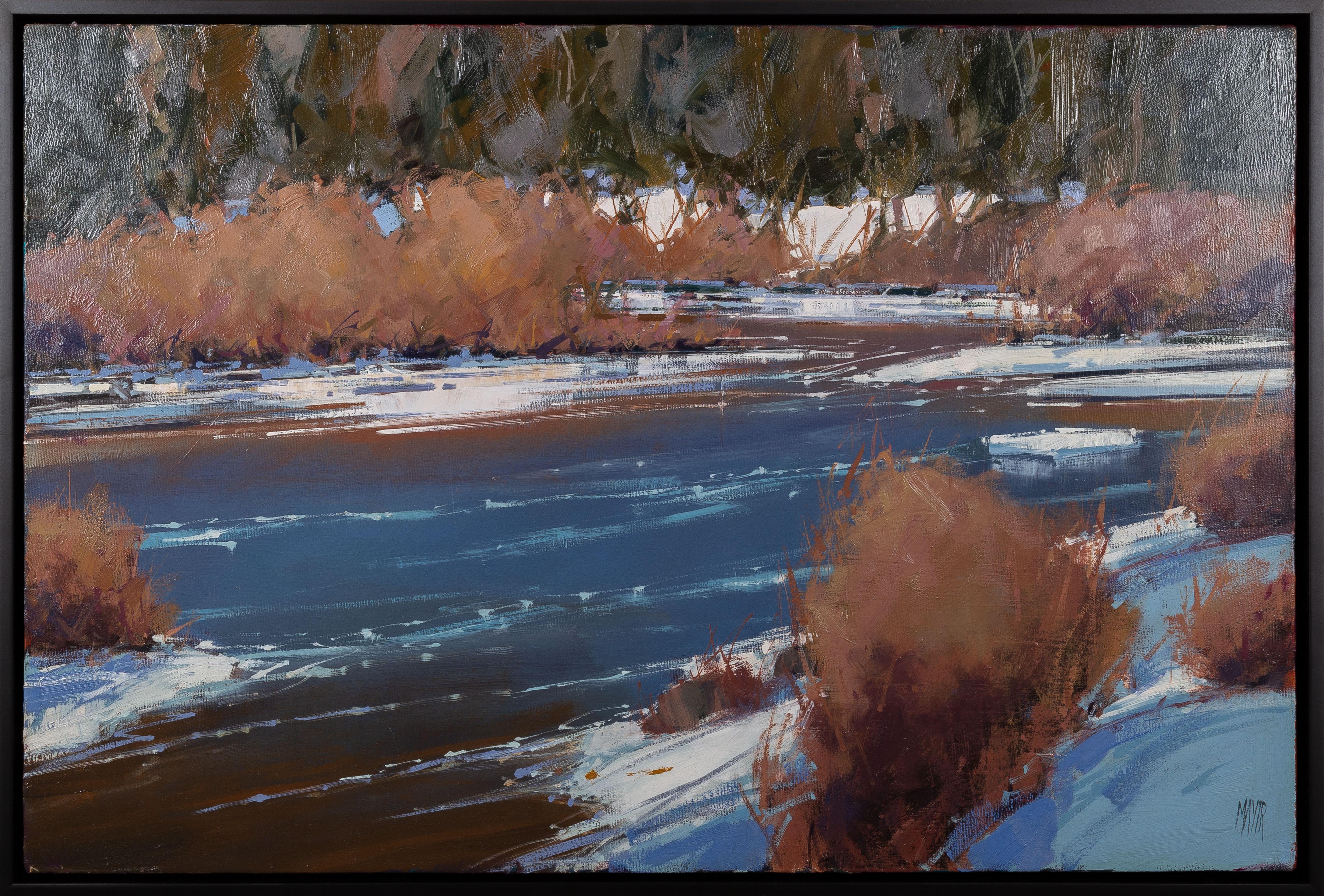 David W. Mayer Landscape Painting - Sunlit Winter Shores